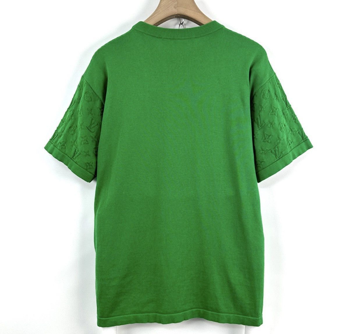 Louis Vuitton Green Short Sleeve Shirt with Embroidered Sleeves Size US M / EU 48-50 / 2 - 2 Thumbnail