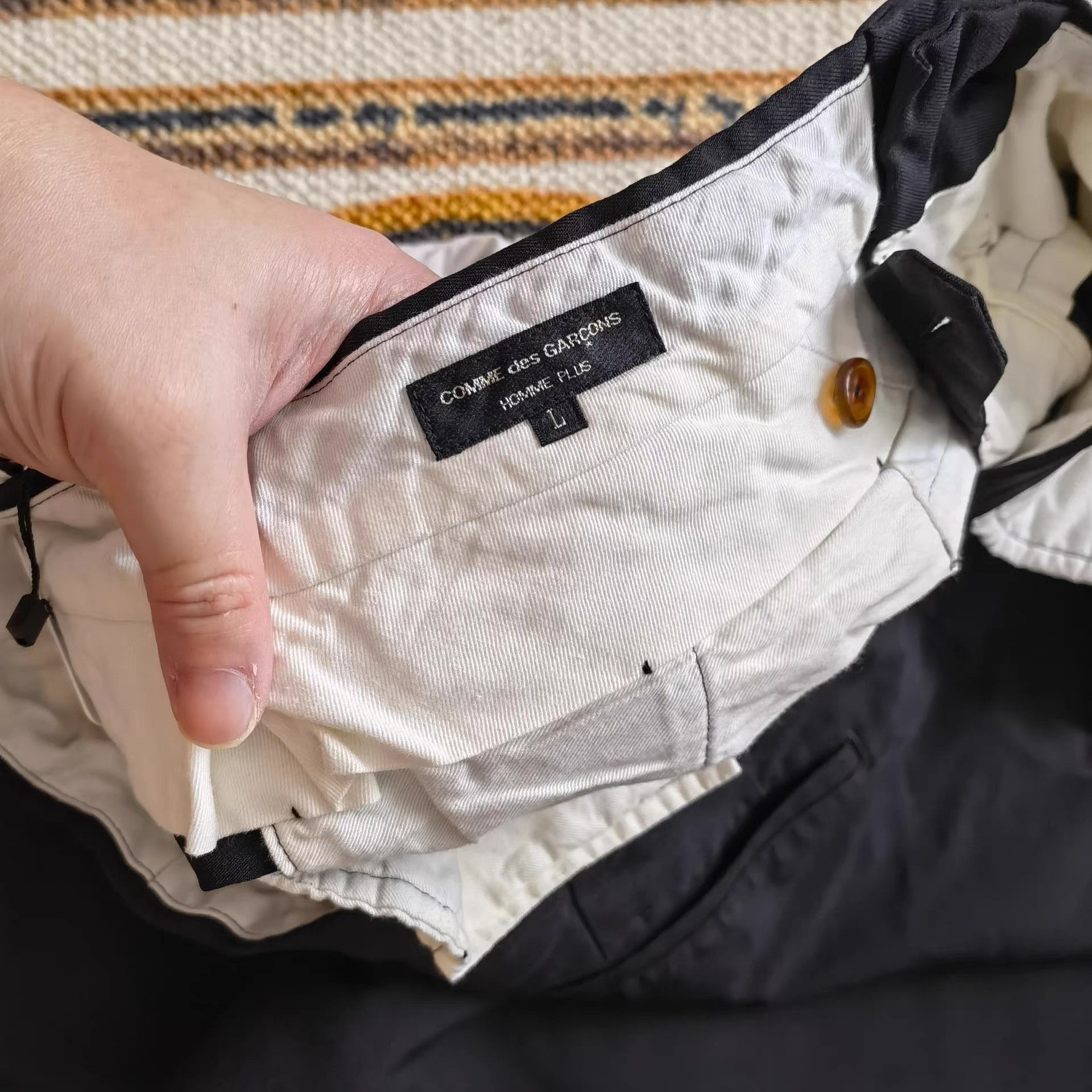 Comme des Garcons Homme Plus Multi Color Casual Shorts with Frayed Hem Size 36 Size US 36 / EU 52 - 3 Thumbnail
