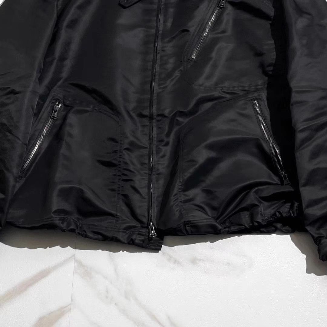 Yohji Yamamoto Black Zip-Front Bomber Jacket Size US M / EU 48-50 / 2 - 3 Thumbnail