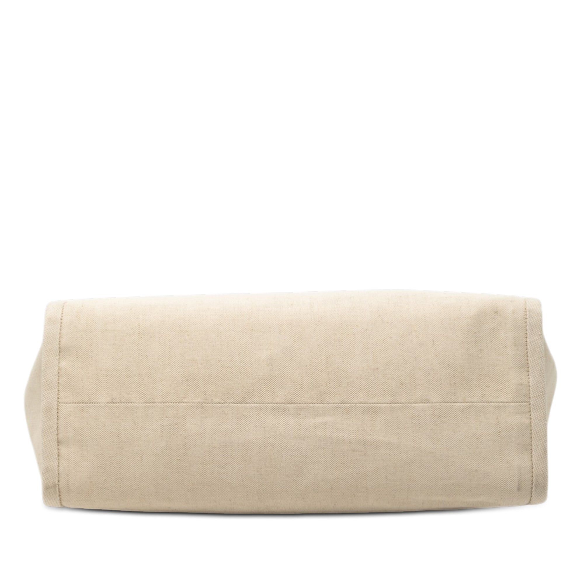 Prada Large Linen and Vitello Logo Tote Size ONE SIZE - 3 Thumbnail