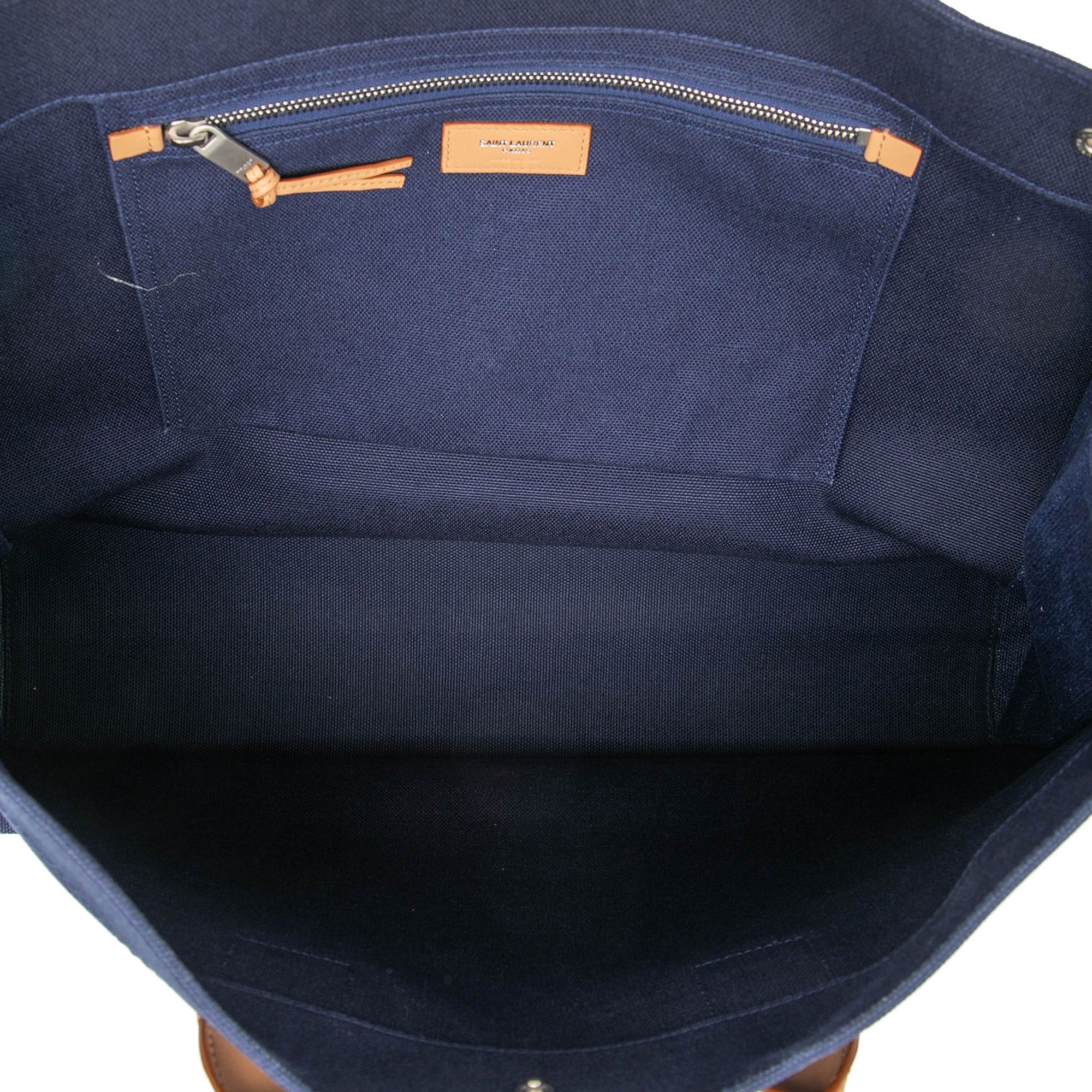 Saint Laurent Paris Large Canvas Rive Gauche Tote Size ONE SIZE - 4 Thumbnail