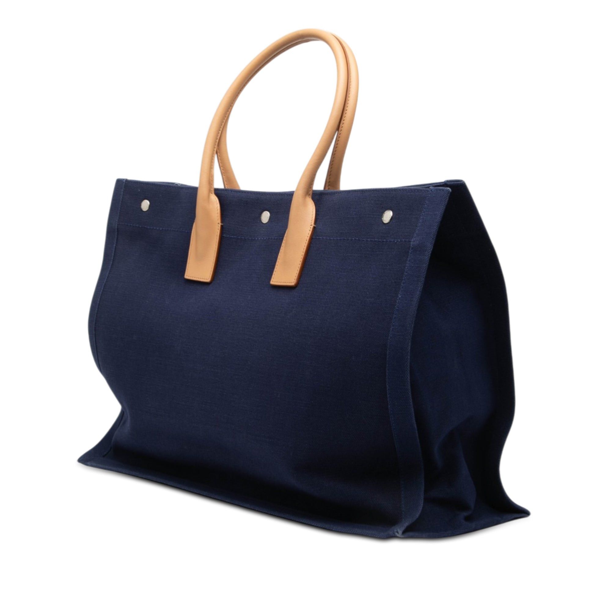Saint Laurent Paris Large Canvas Rive Gauche Tote Size ONE SIZE - 2 Thumbnail