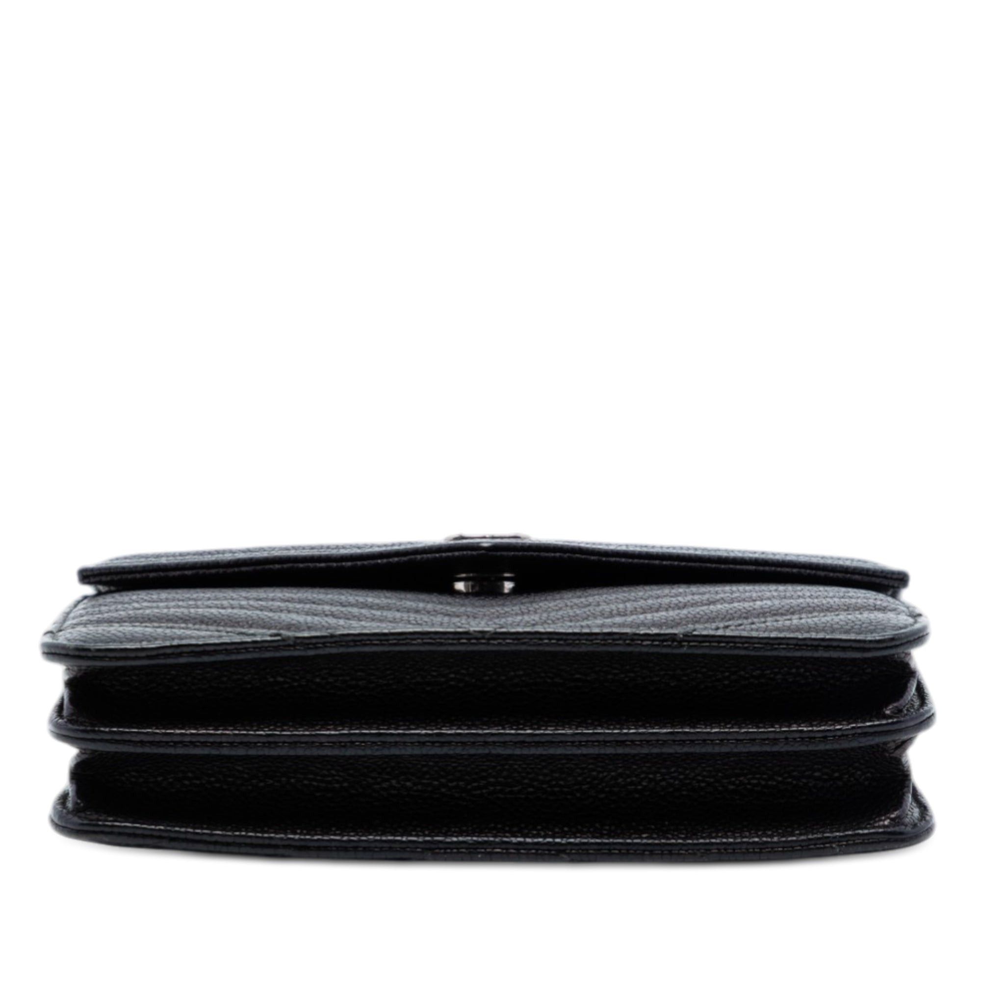Chanel CC Chevron Caviar Square Wallet On Chain Size ONE SIZE - 3 Thumbnail