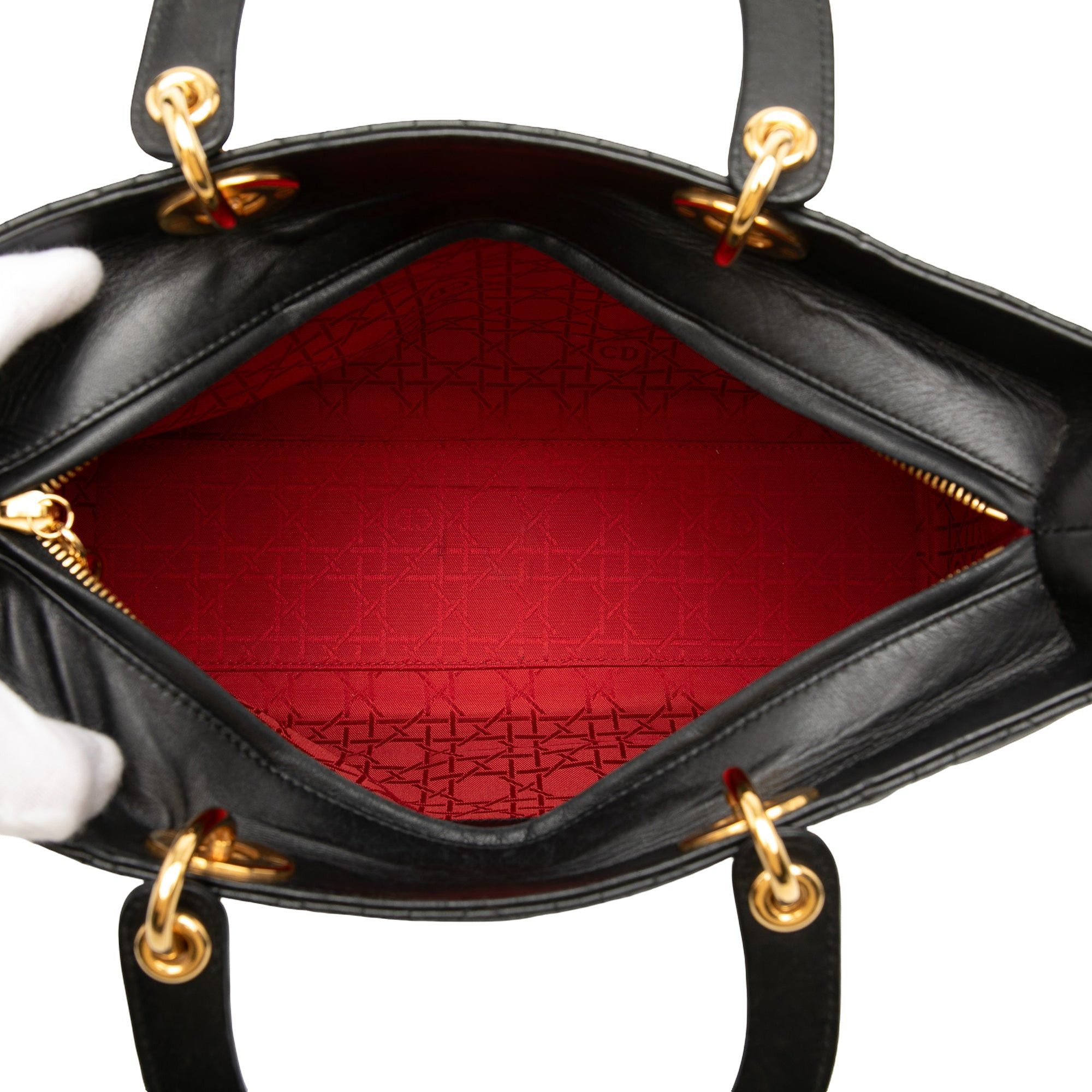 Dior Large Lambskin Cannage Lady Dior Size ONE SIZE - 4 Thumbnail