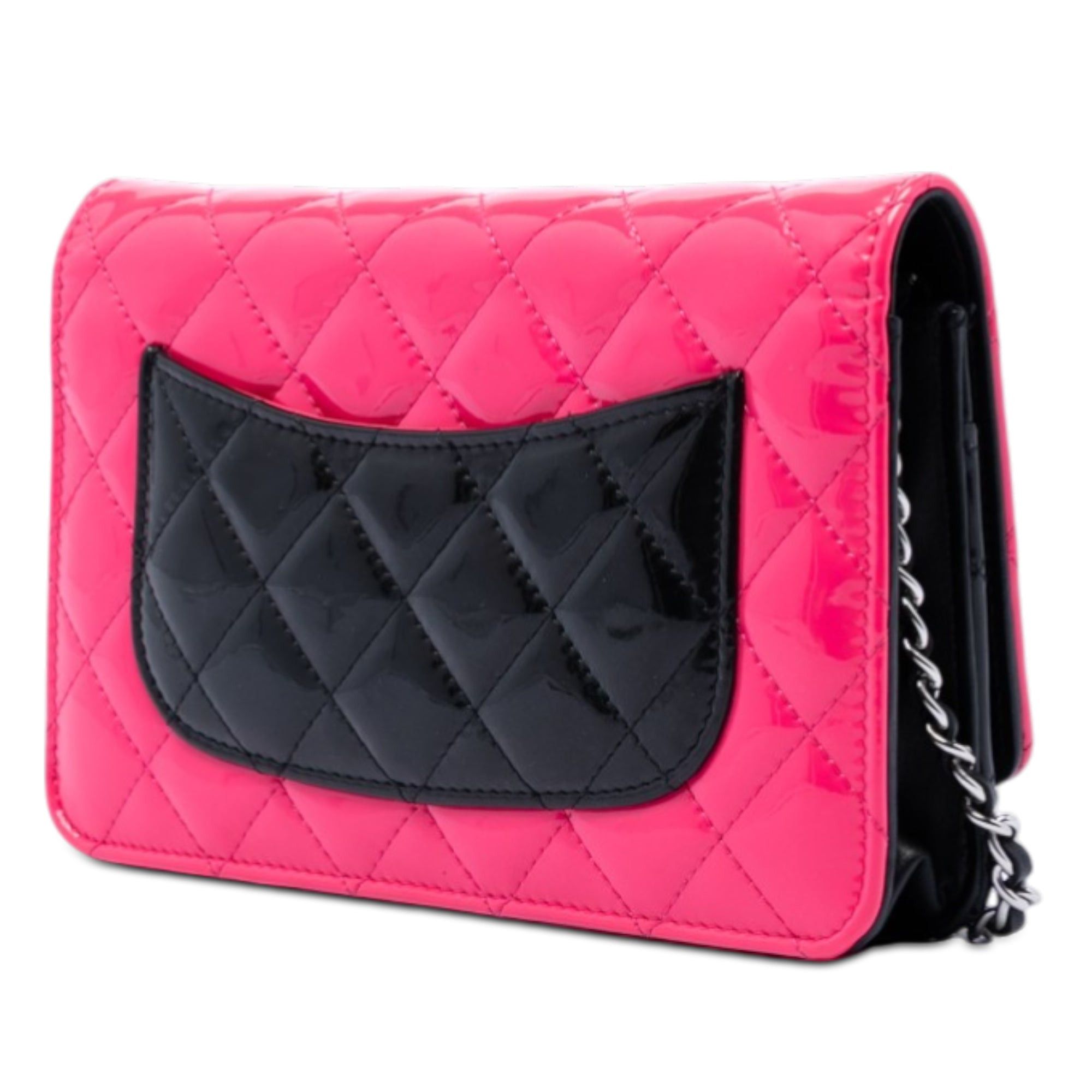 Chanel CC Bicolor Quilted Patent Wallet on Chain Size ONE SIZE - 2 Thumbnail