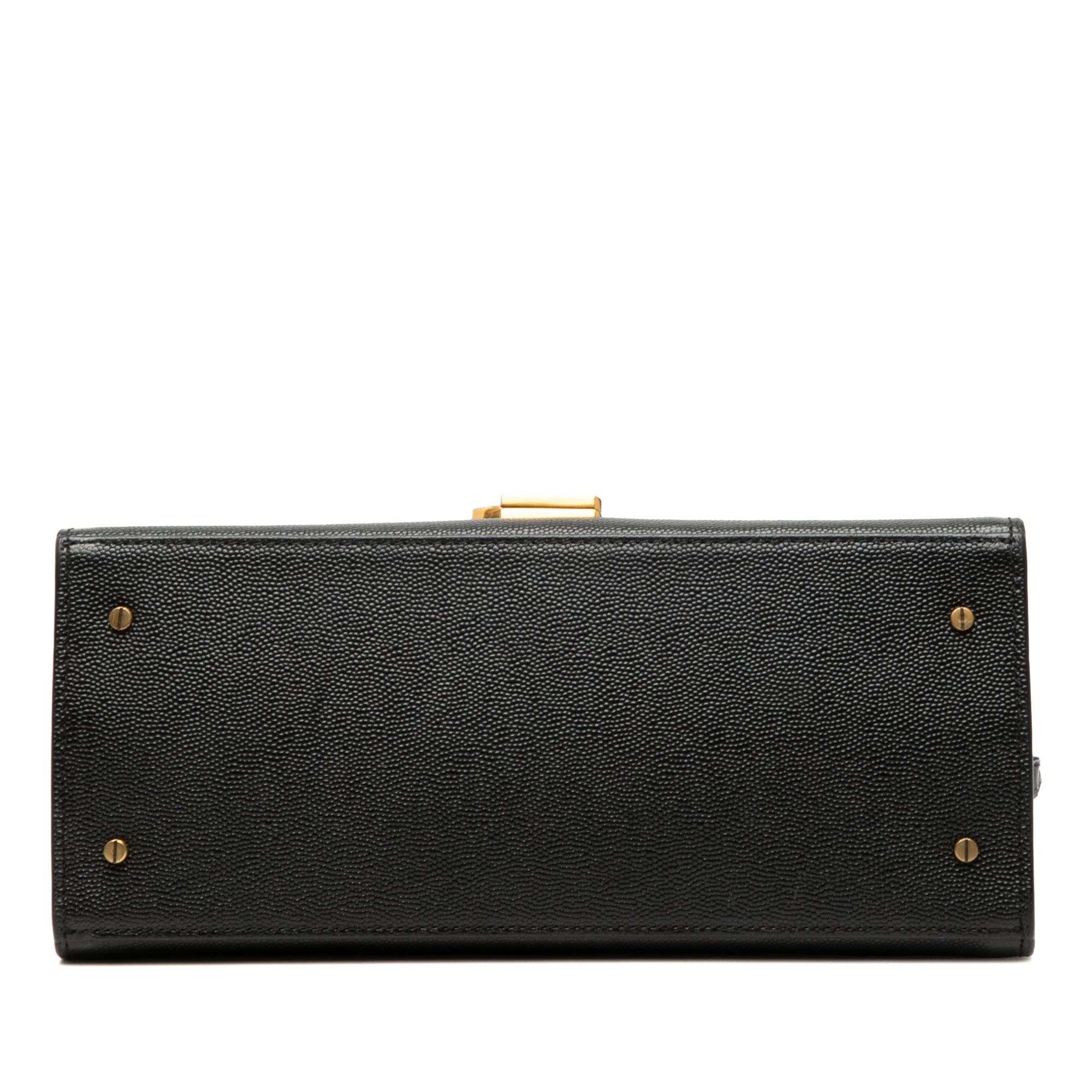 Saint Laurent Paris Medium Grain de Poudre Classic Monogram Cassandra Top Handle Bag Size ONE SIZE - 3 Thumbnail