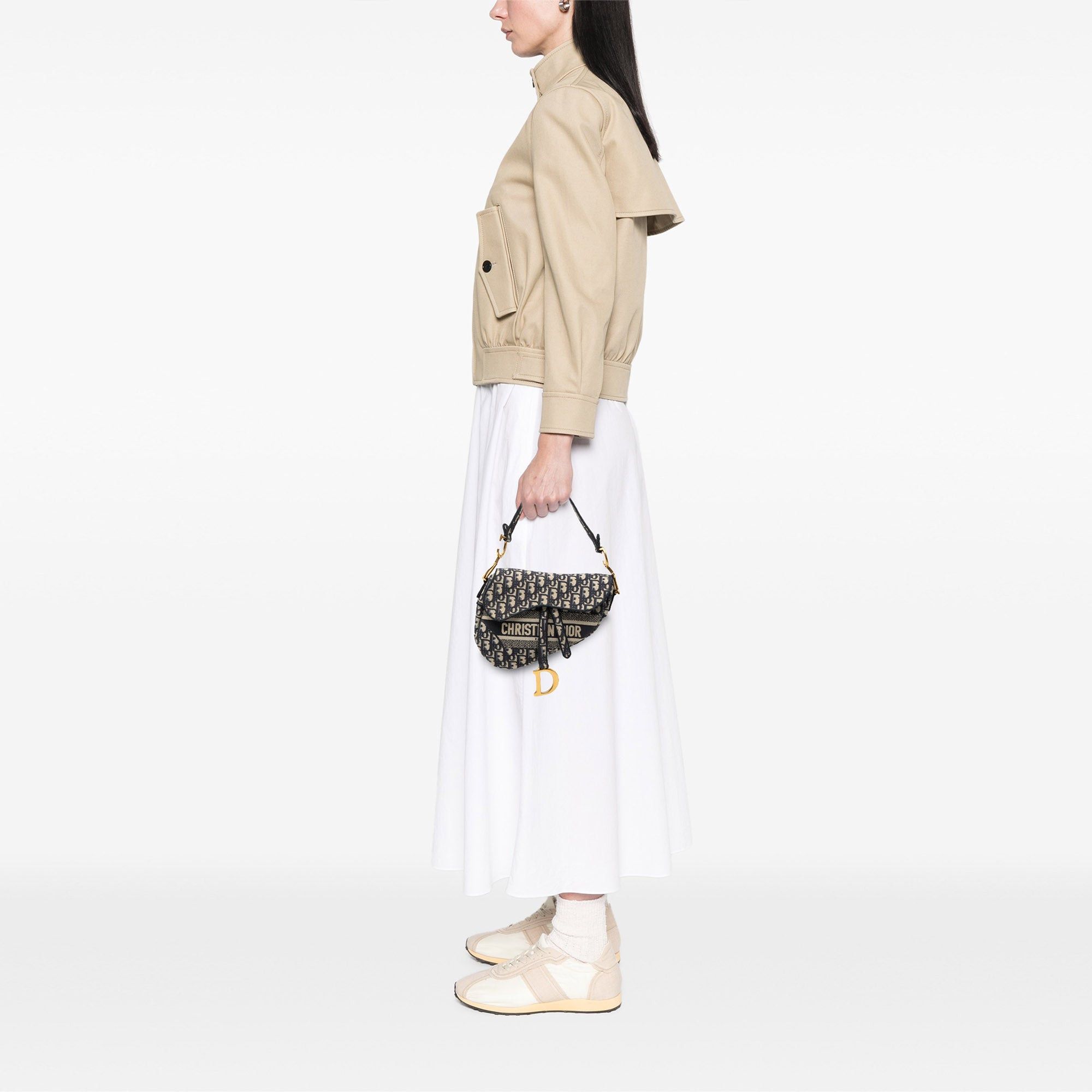 Dior Oblique Embroidered Canvas Saddle Bag Size ONE SIZE - 7 Thumbnail