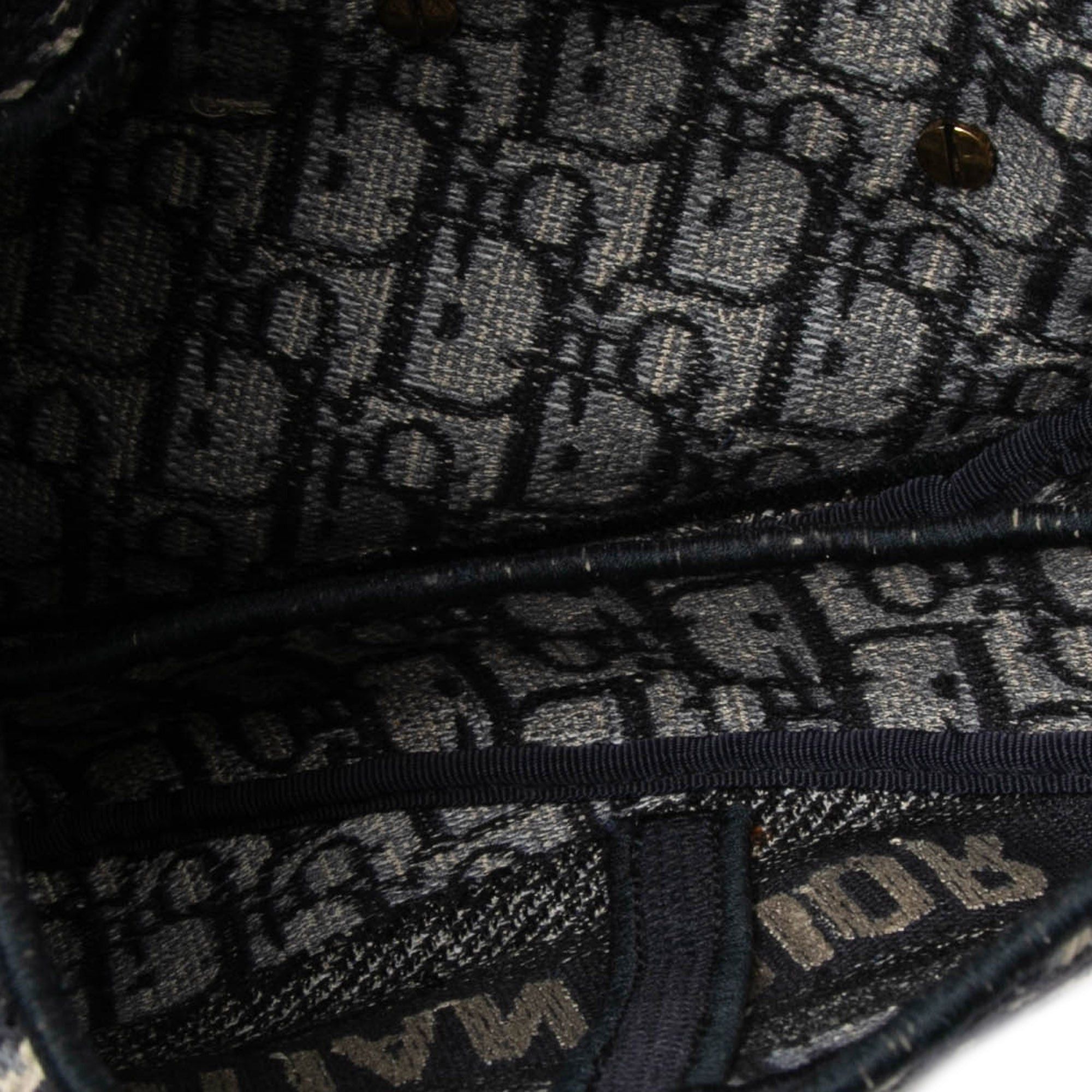 Dior Oblique Embroidered Canvas Saddle Bag Size ONE SIZE - 4 Thumbnail