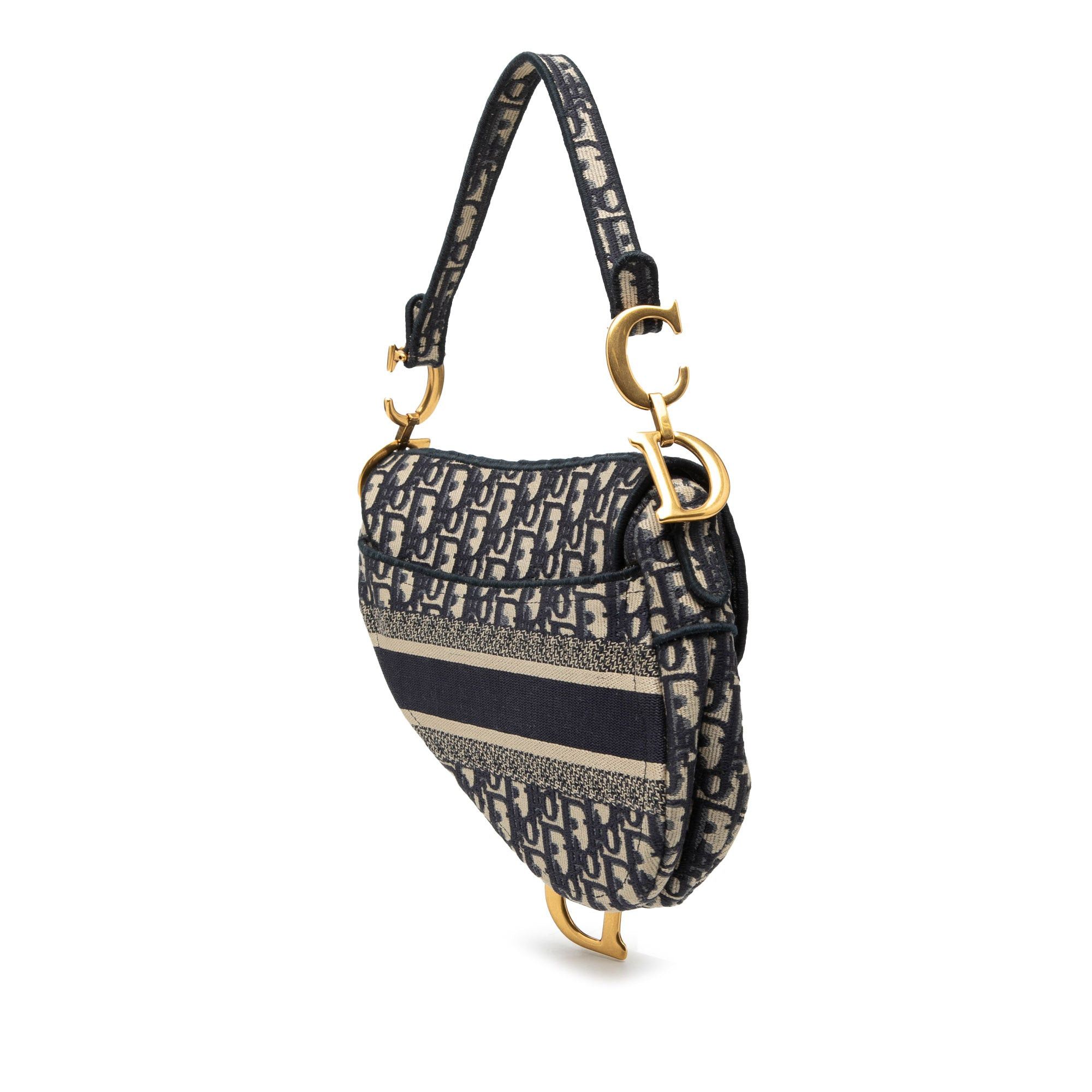 Dior Oblique Embroidered Canvas Saddle Bag Size ONE SIZE - 2 Thumbnail