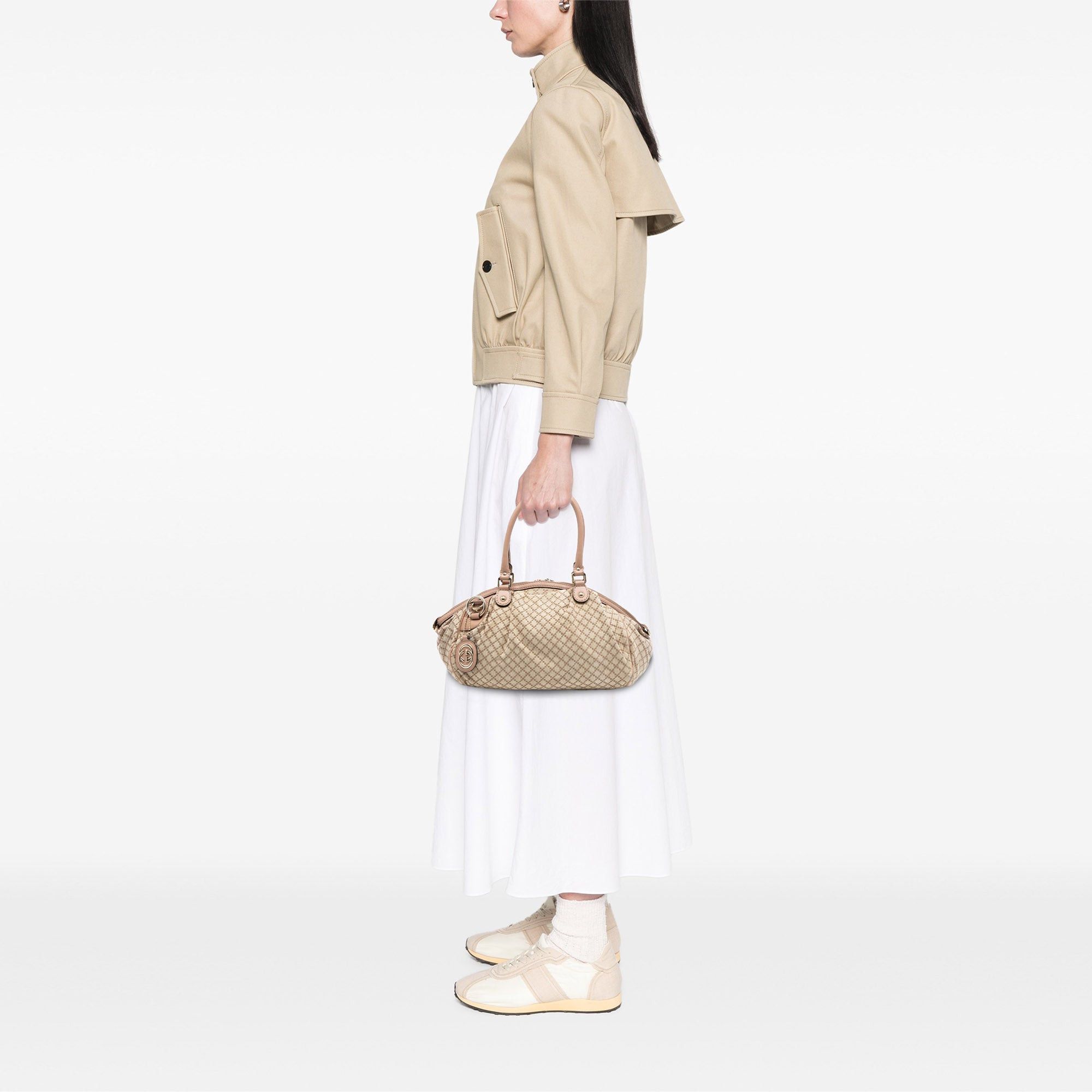 Gucci Diamante Canvas Sukey Satchel Size ONE SIZE - 7 Thumbnail