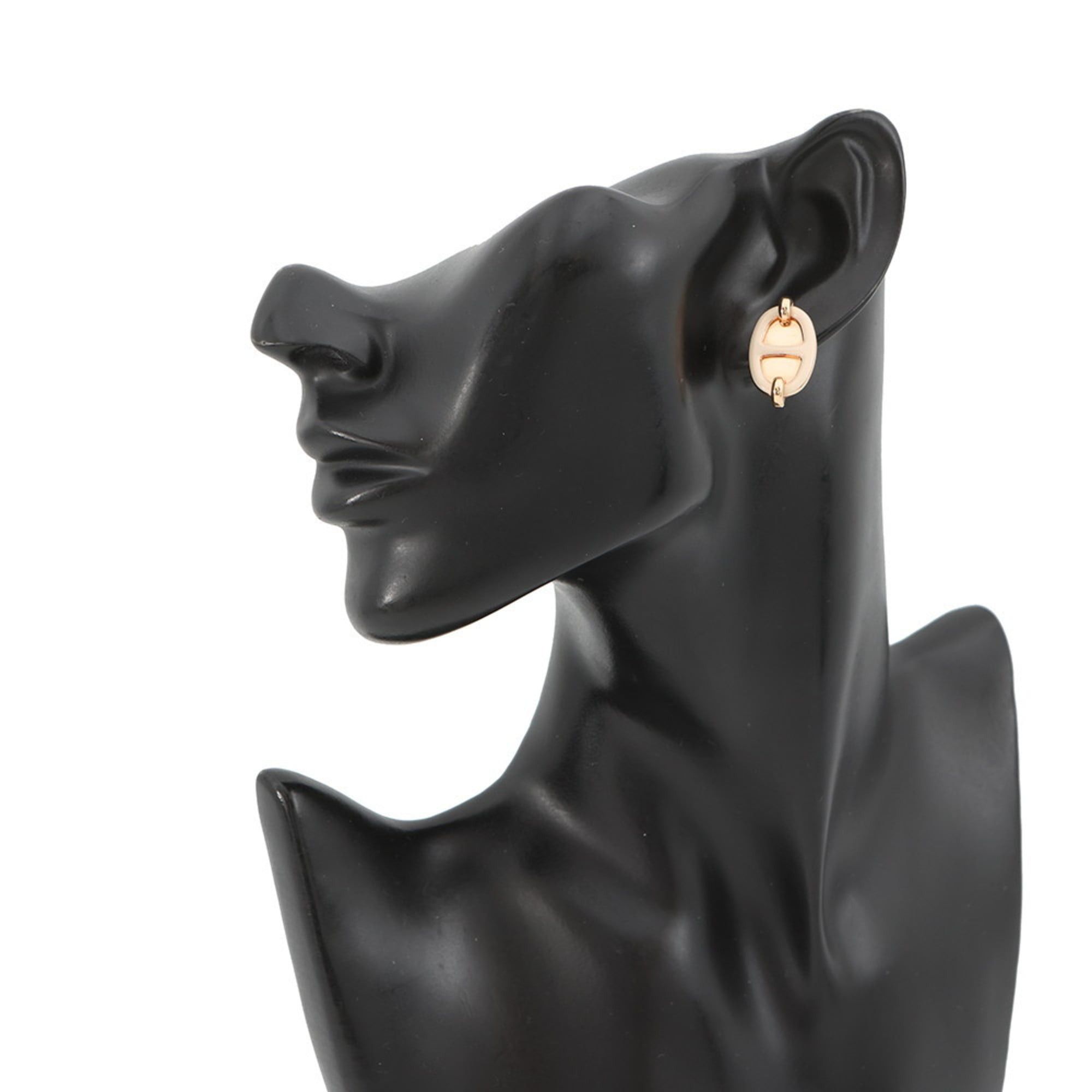 Hermes Hermes Earrings Mini Maillon Crème Pink HERMES Size ONE SIZE - 4 Thumbnail