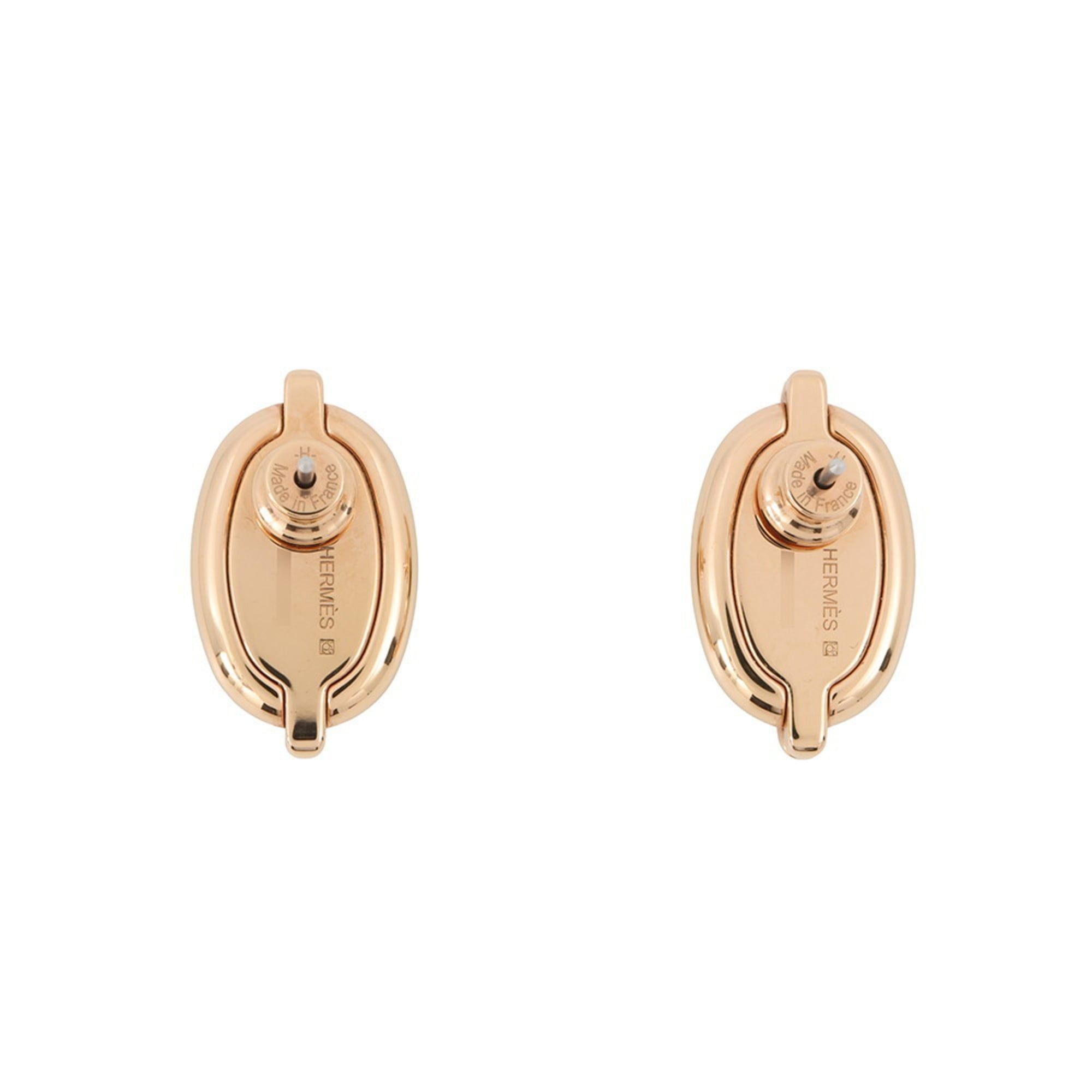 Hermes Hermes Earrings Mini Maillon Crème Pink HERMES Size ONE SIZE - 3 Thumbnail