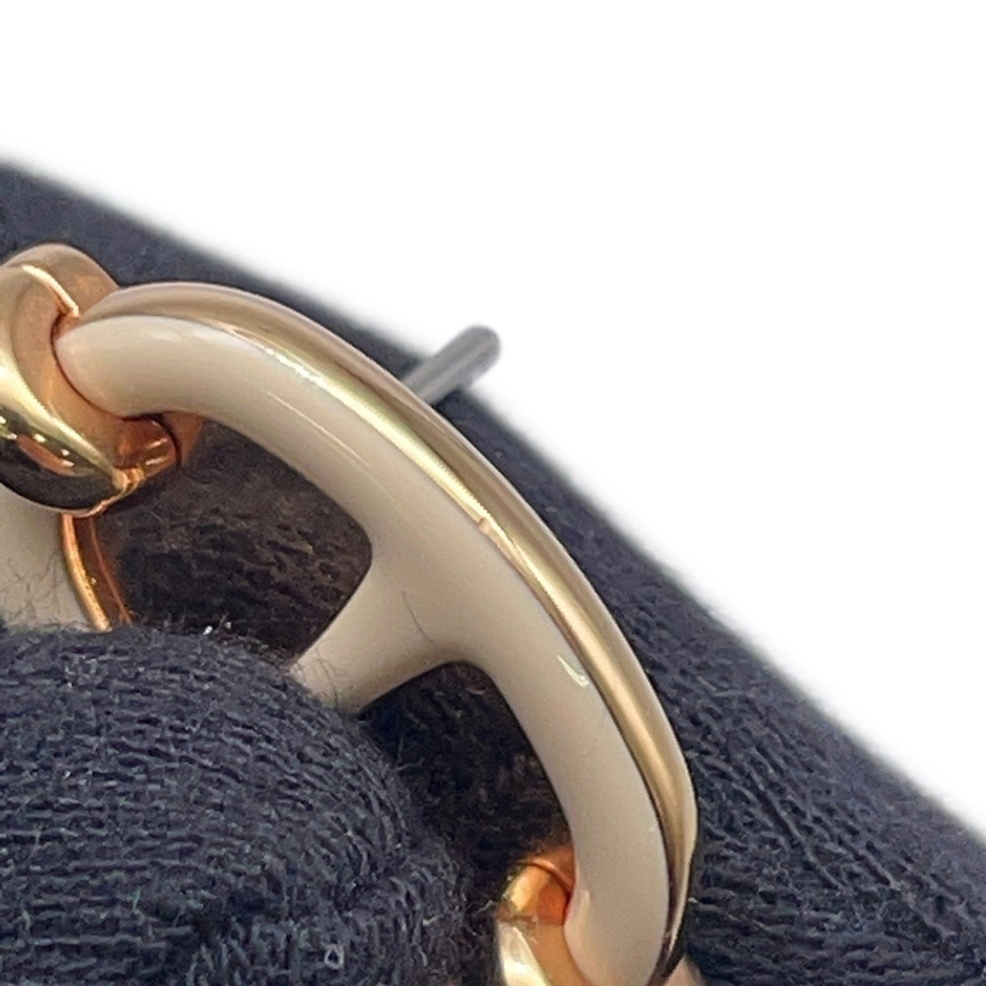 Hermes Hermes Earrings Mini Maillon Crème Pink HERMES Size ONE SIZE - 5 Thumbnail