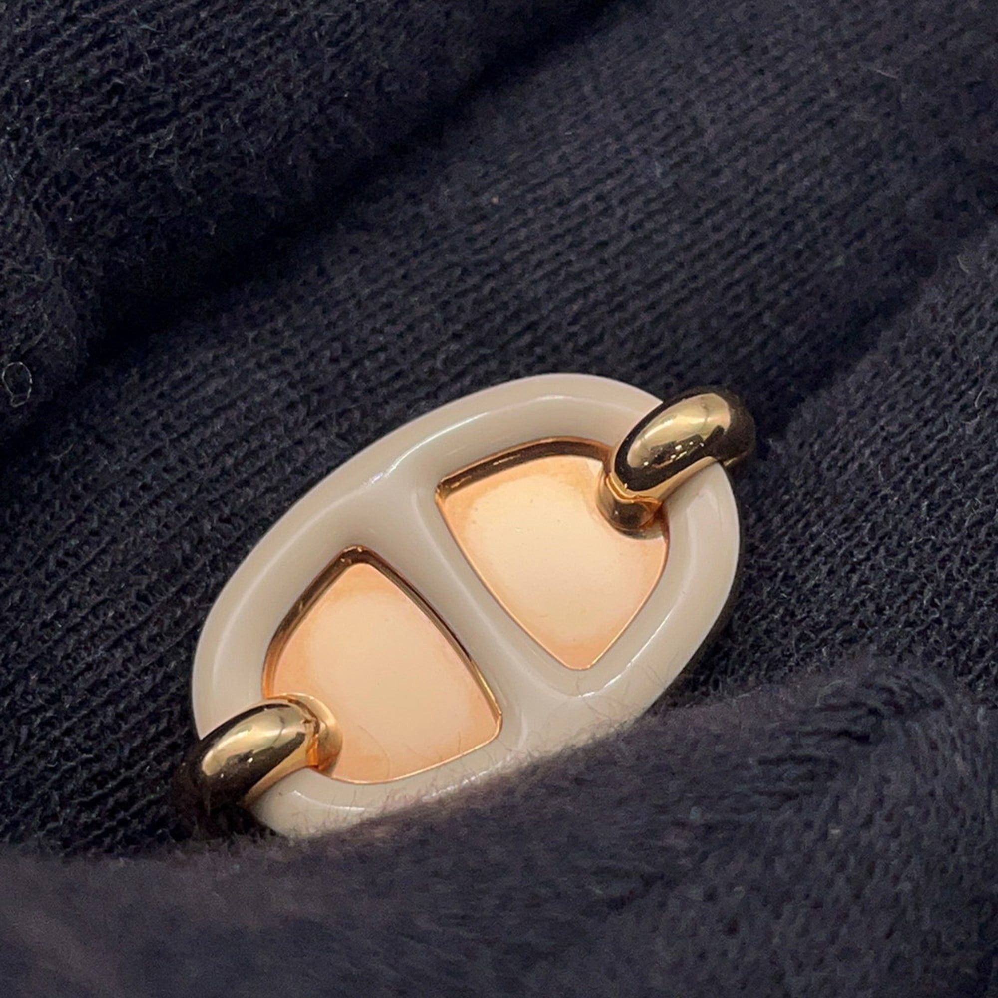 Hermes Hermes Earrings Mini Maillon Crème Pink HERMES Size ONE SIZE - 7 Thumbnail
