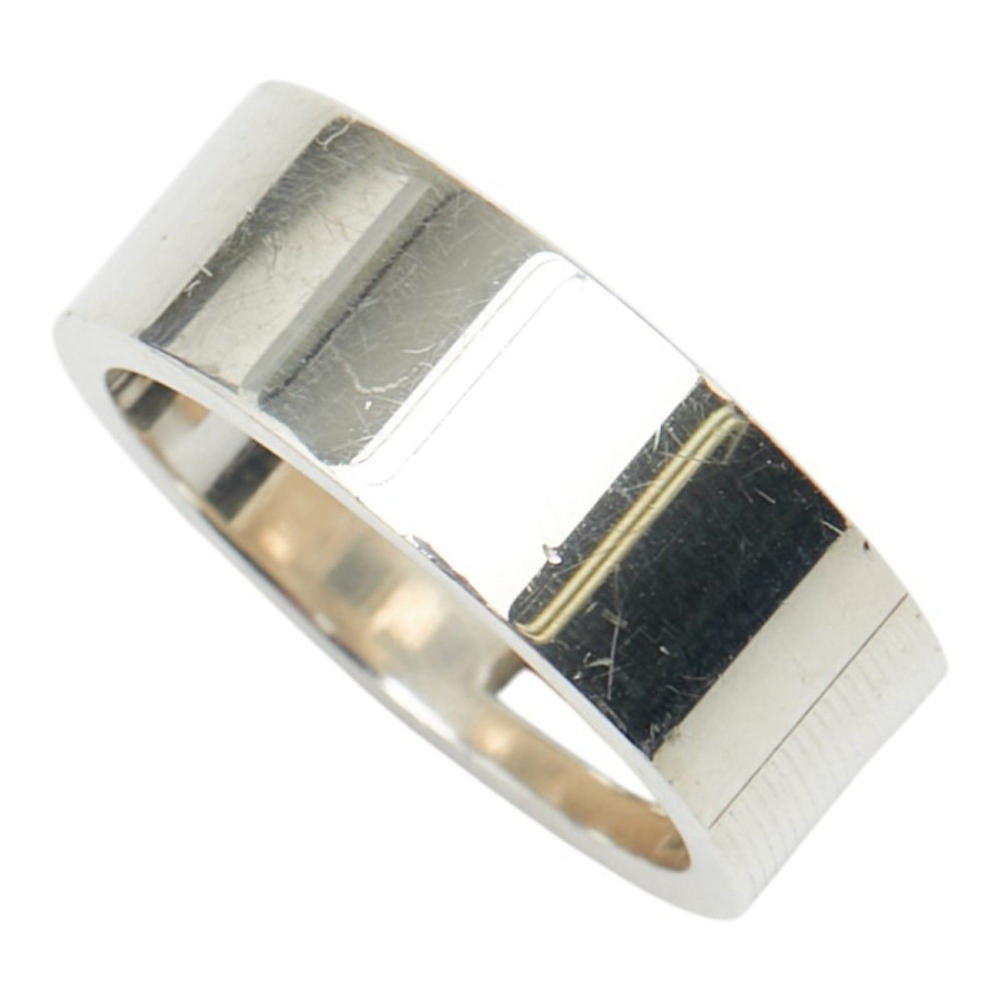 Gucci Gucci Branded G Cutout Open Wide Ring #19 Silver SV925 Women's GUCCI Size ONE SIZE - 8 Thumbnail