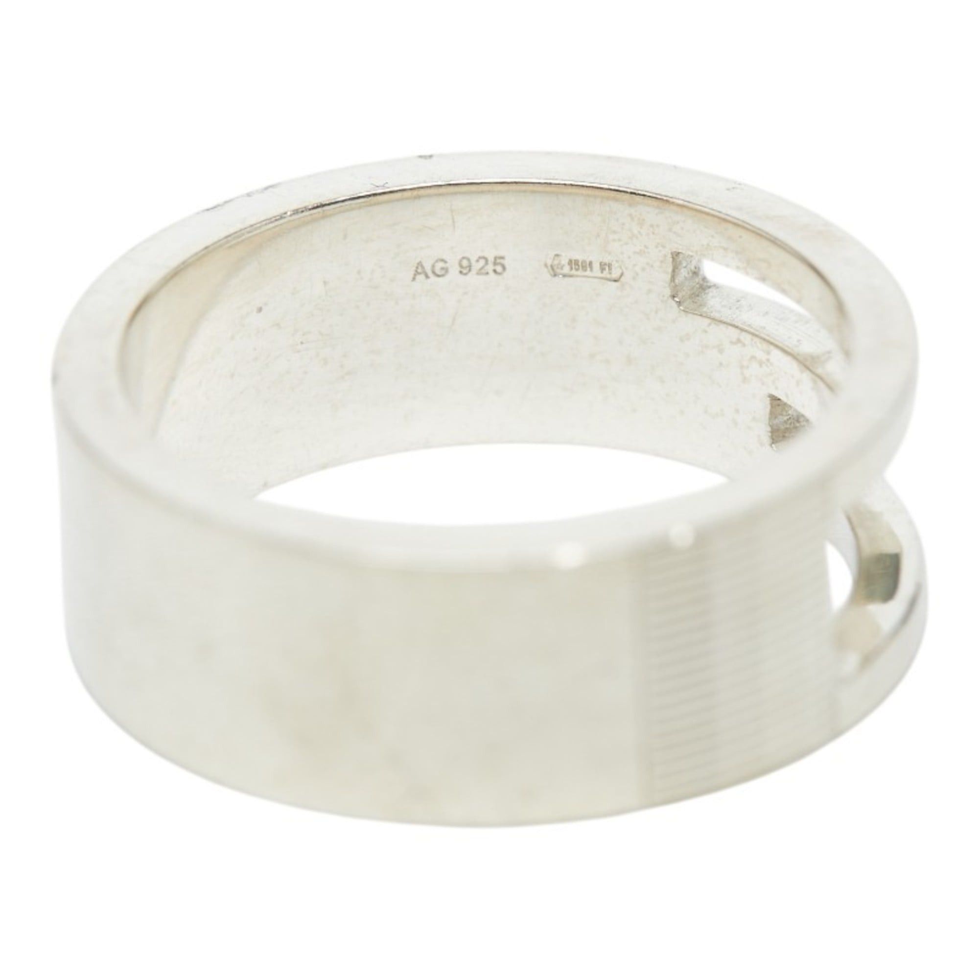 Gucci Gucci Branded G Cutout Open Wide Ring #19 Silver SV925 Women's GUCCI Size ONE SIZE - 5 Thumbnail