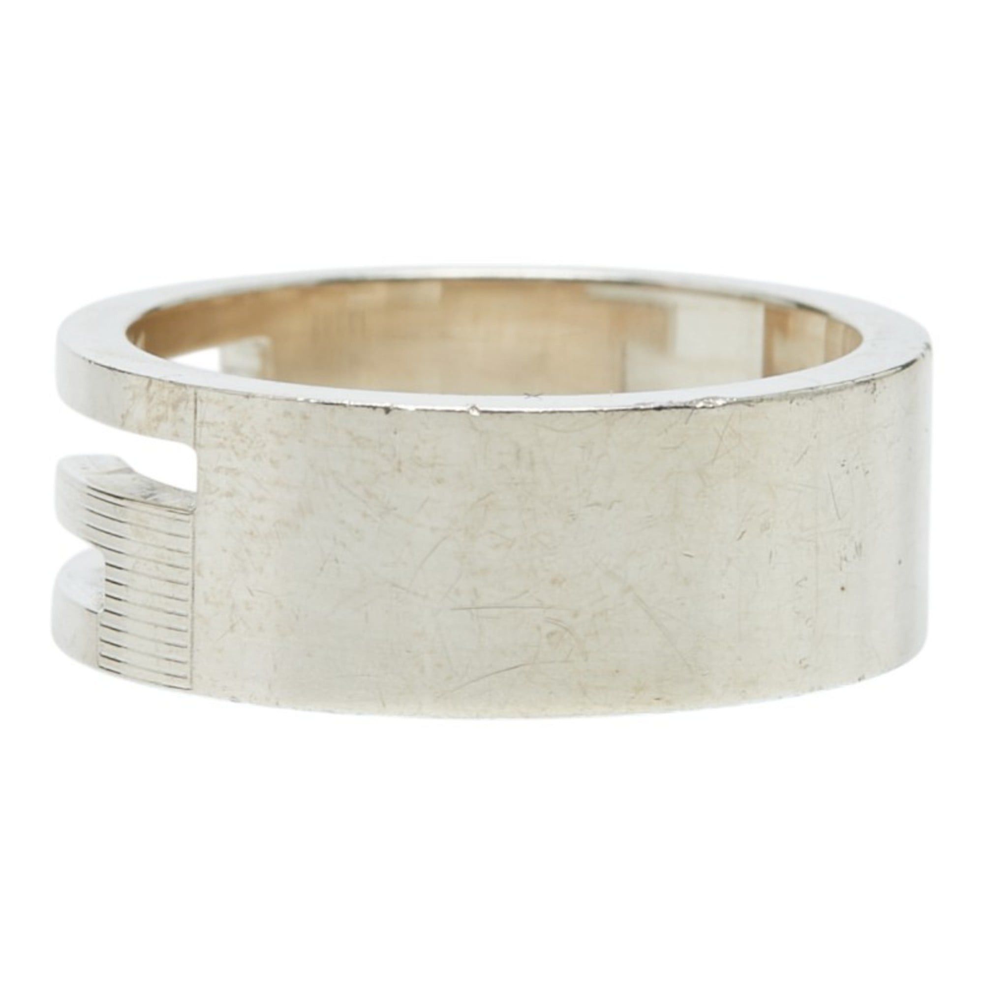 Gucci Gucci Branded G Cutout Open Wide Ring #19 Silver SV925 Women's GUCCI Size ONE SIZE - 3 Thumbnail