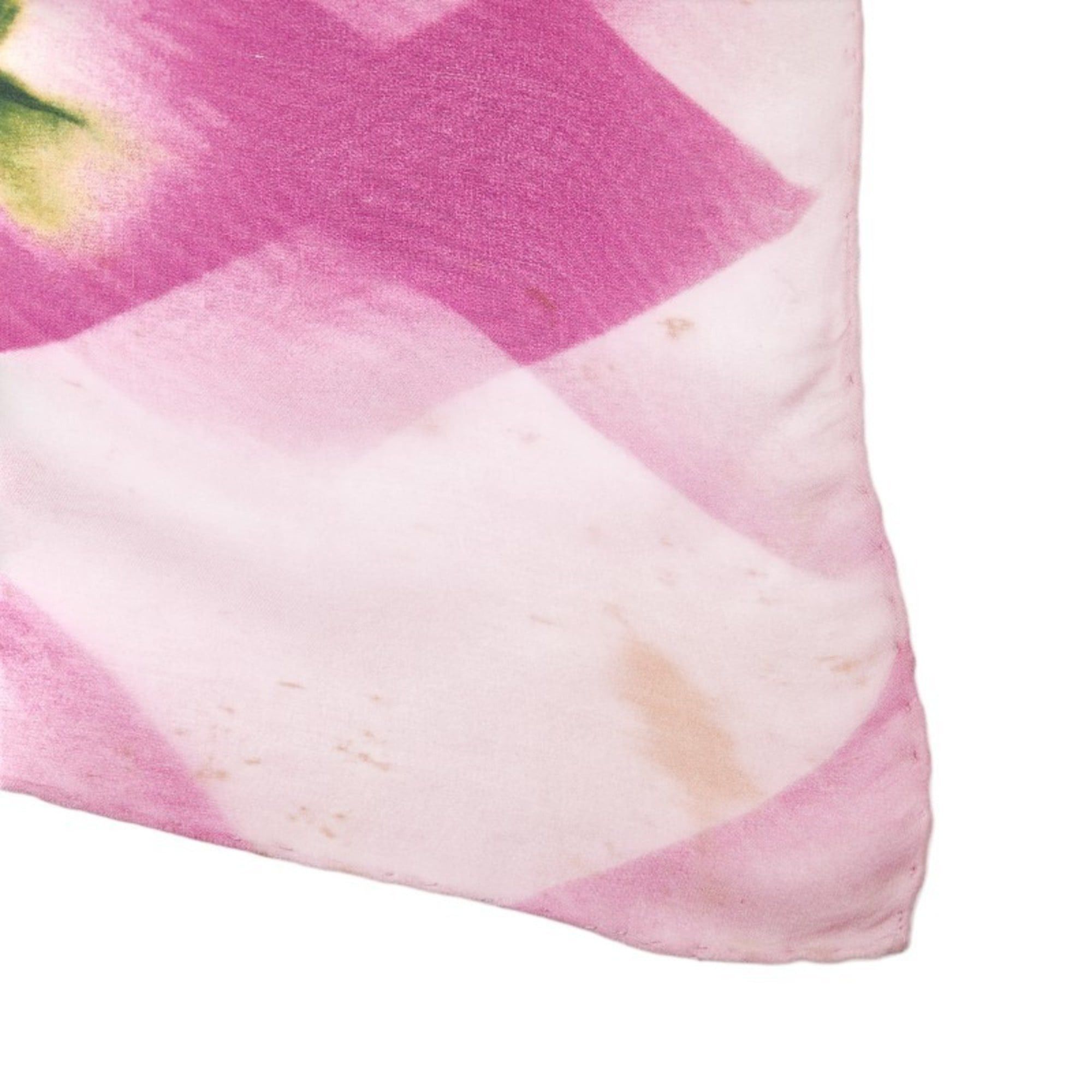 Dior Christian Dior Dior floral print scarf/muffler, purple, multicolor, silk, women's. Size ONE SIZE - 3 Thumbnail