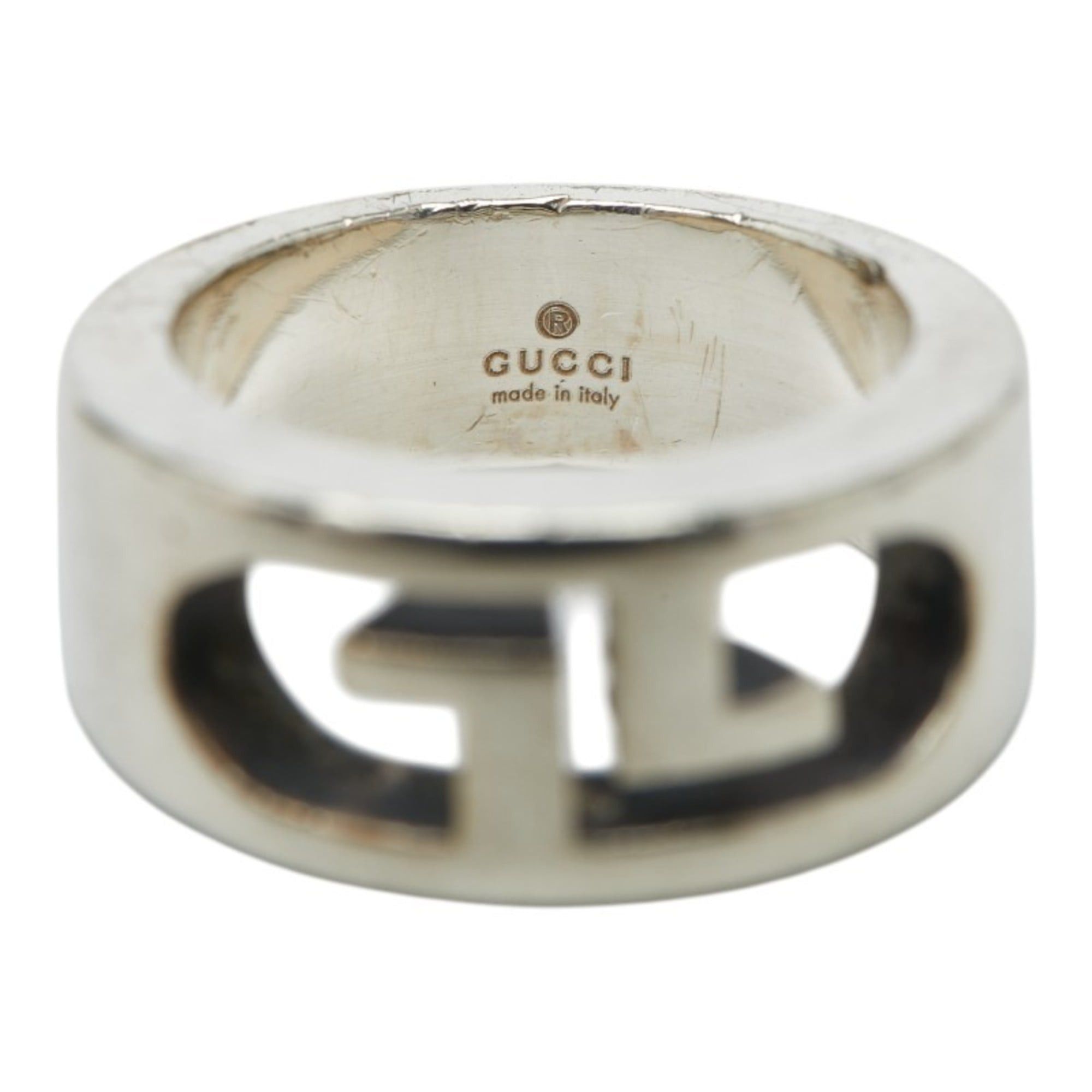 Gucci Gucci Double G Logo Ring, Size #7, Silver (SV925), Women's GUCCI Size ONE SIZE - 8 Thumbnail