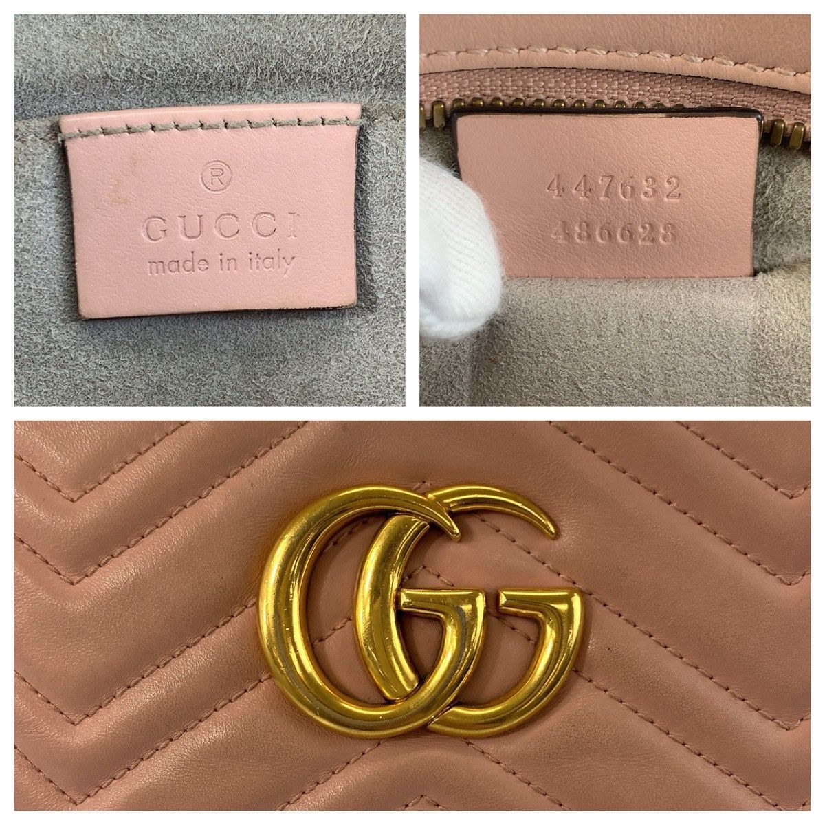 Gucci Gucci Gucci GG Marmont Leather Shoulder Bag Leather Shoulder Bag 447632 DUTY FREE for USA Size ONE SIZE - 3 Thumbnail