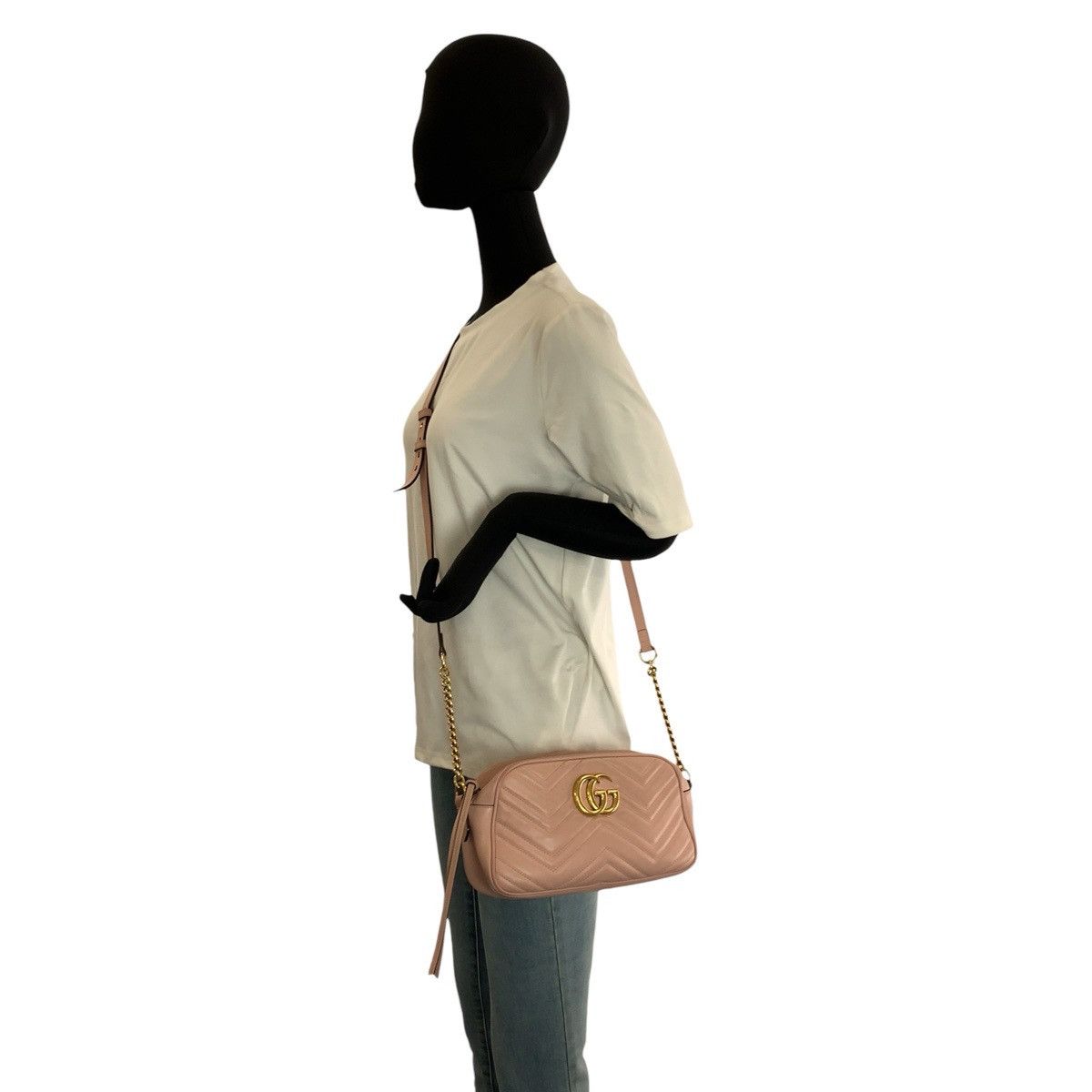Gucci Gucci Gucci GG Marmont Leather Shoulder Bag Leather Shoulder Bag 447632 DUTY FREE for USA Size ONE SIZE - 7 Thumbnail