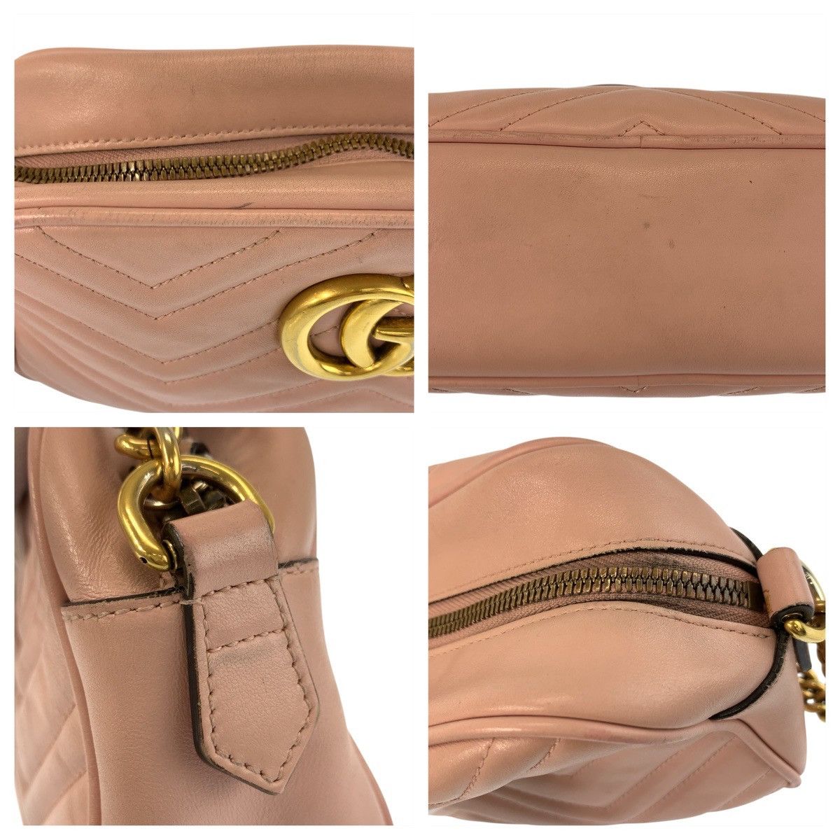 Gucci Gucci Gucci GG Marmont Leather Shoulder Bag Leather Shoulder Bag 447632 DUTY FREE for USA Size ONE SIZE - 6 Thumbnail