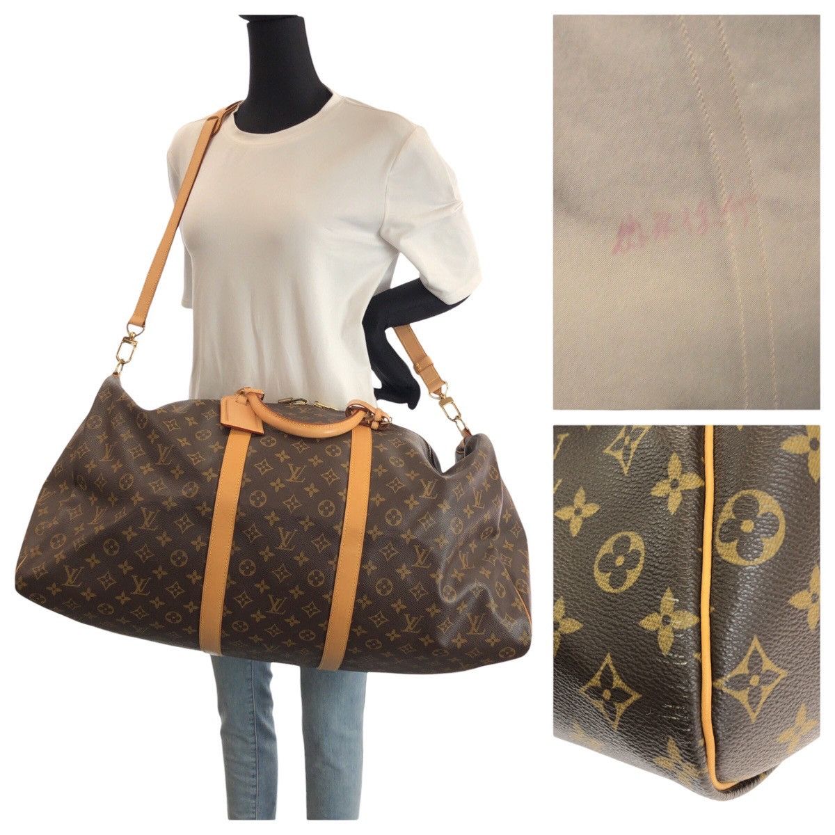 Louis Vuitton Louis Vuitton Louis Vuitton Keepall Bandouliere Monogram Boston Bag Textile Travel Bag M41412 DUTY FREE for USA Size ONE SIZE - 7 Thumbnail