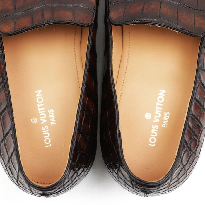 Louis Vuitton Louis Vuitton Louis Vuitton Crocodile Loafers Leather Shoes DUTY FREE for USA Size ONE SIZE - 12 Thumbnail