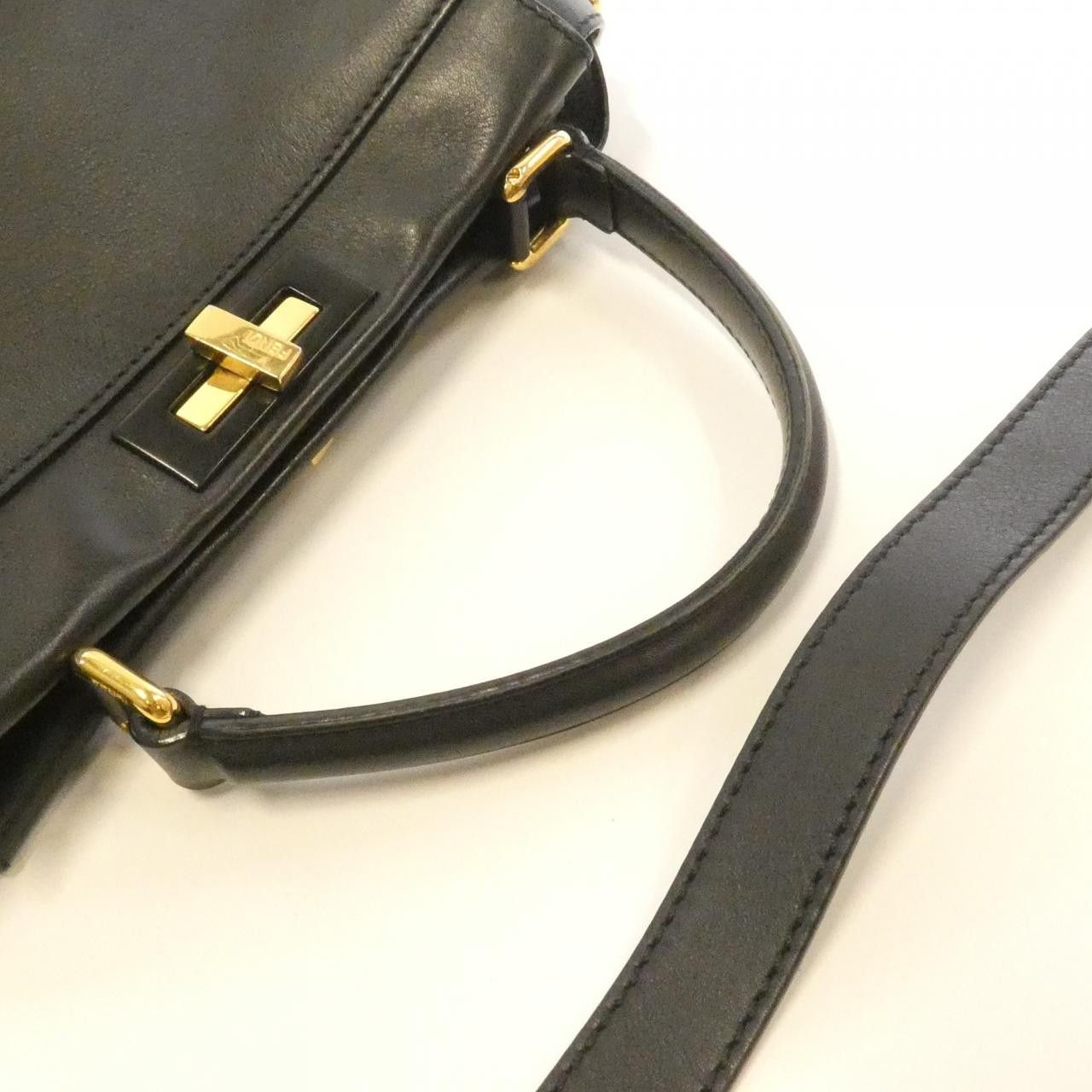 Fendi Fendi Fendi Peekaboo Calf Leather Handbag Leather Handbag 8BN2903ZN DUTY FREE for USA Size ONE SIZE - 4 Thumbnail