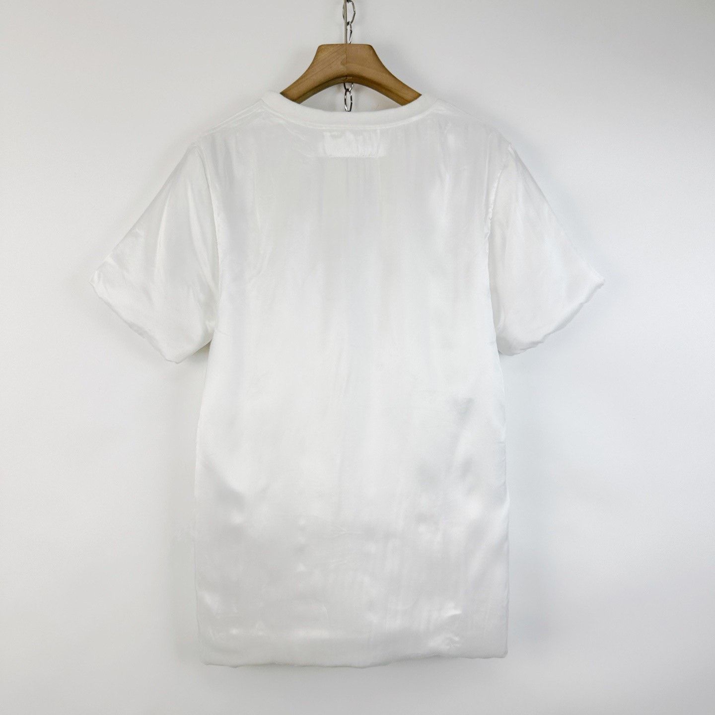 MM6 MM6 White Satin Short-Sleeve Top Size M / US 6-8 / IT 42-44 - 2 Thumbnail