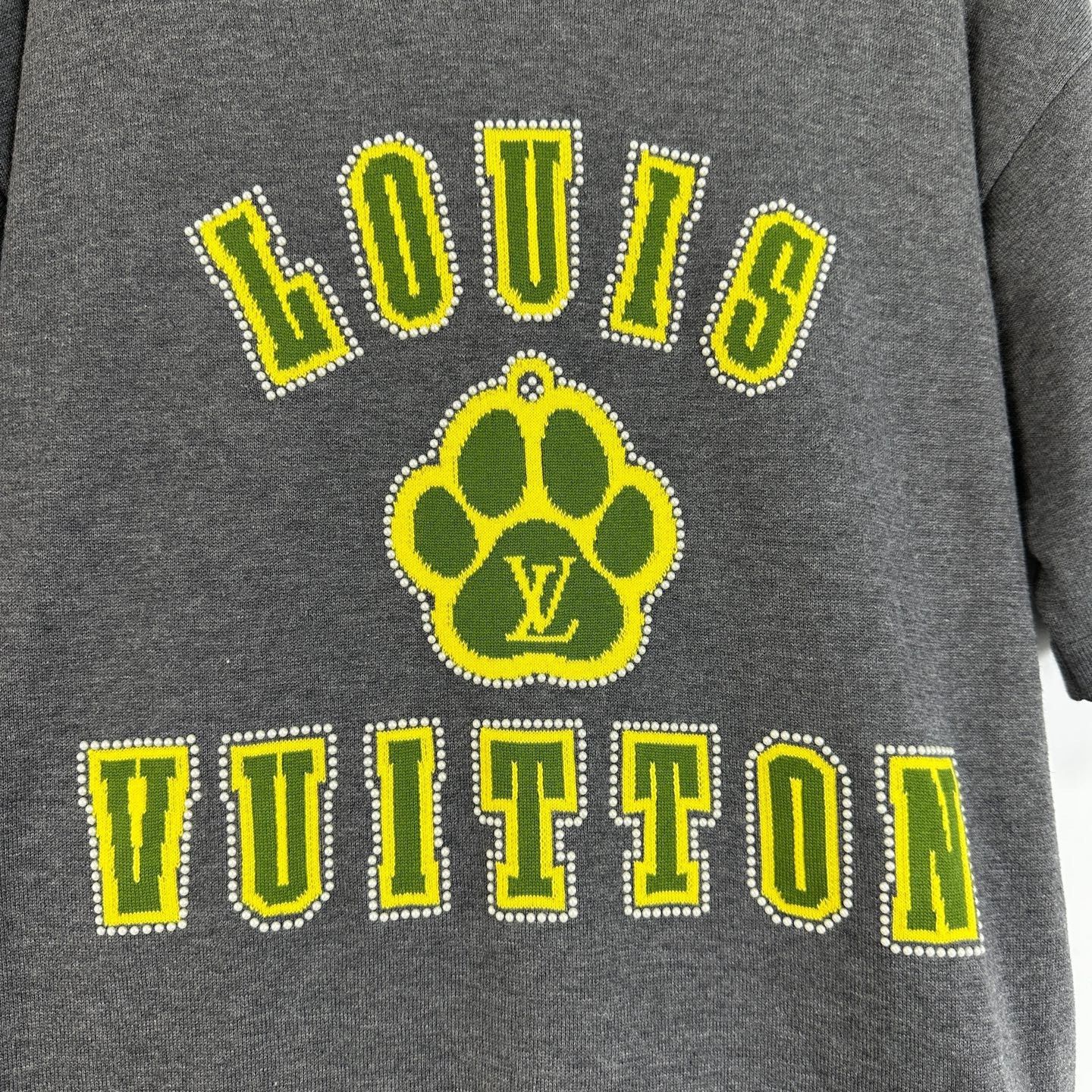 Louis Vuitton Louis Vuitton Gray Dog Paw Knit Tee Size US S / EU 44-46 / 1 - 5 Thumbnail
