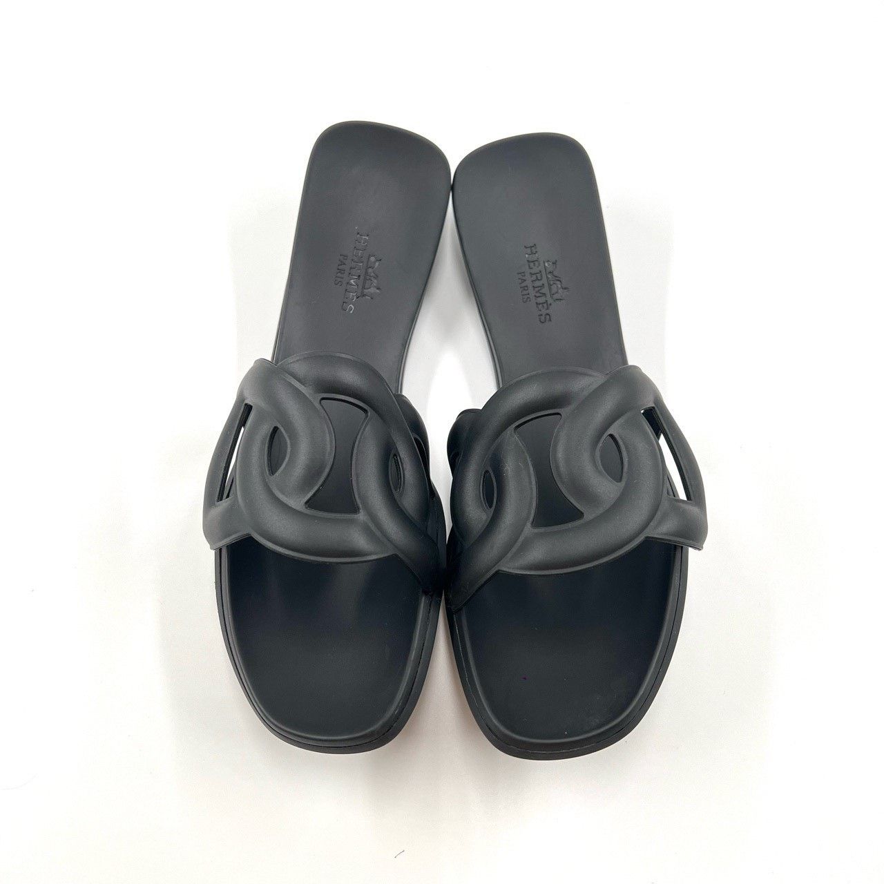 Hermes Hermes Black Pig Nose Slippers Size US 4 / IT 34 - 2 Thumbnail