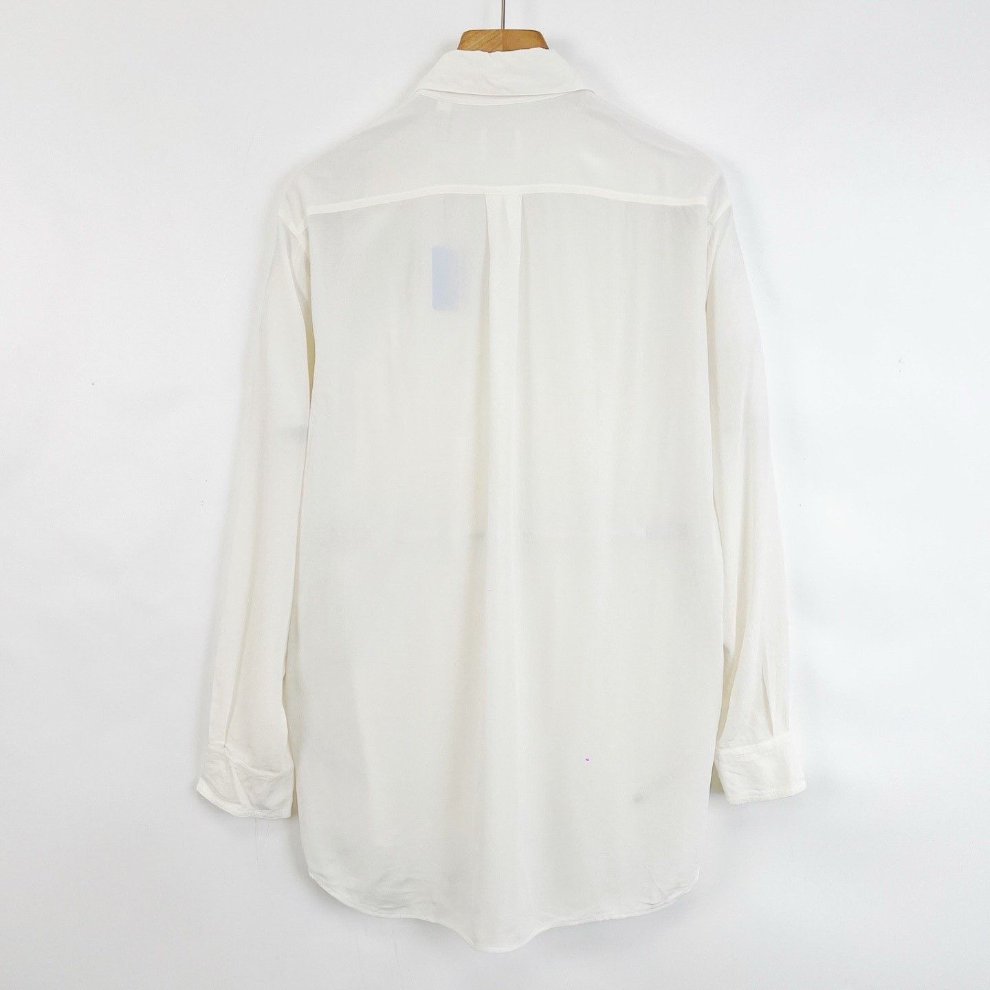 Burberry Burberry White Silk Long-Sleeve Shirt Size S / US 4 / IT 40 - 2 Thumbnail