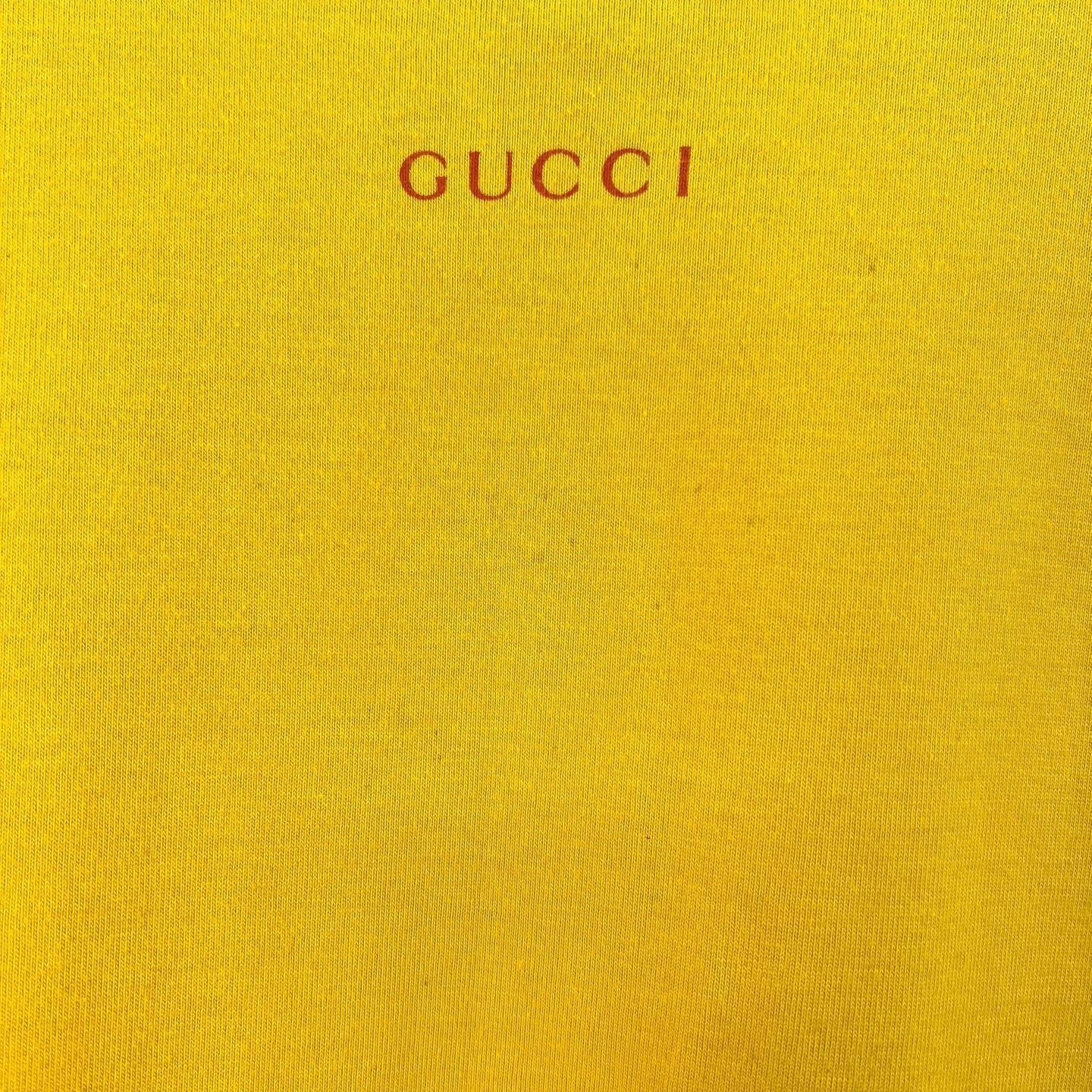 Gucci Gucci Yellow Anchor Print Short Sleeve Size M / US 6-8 / IT 42-44 - 7 Thumbnail