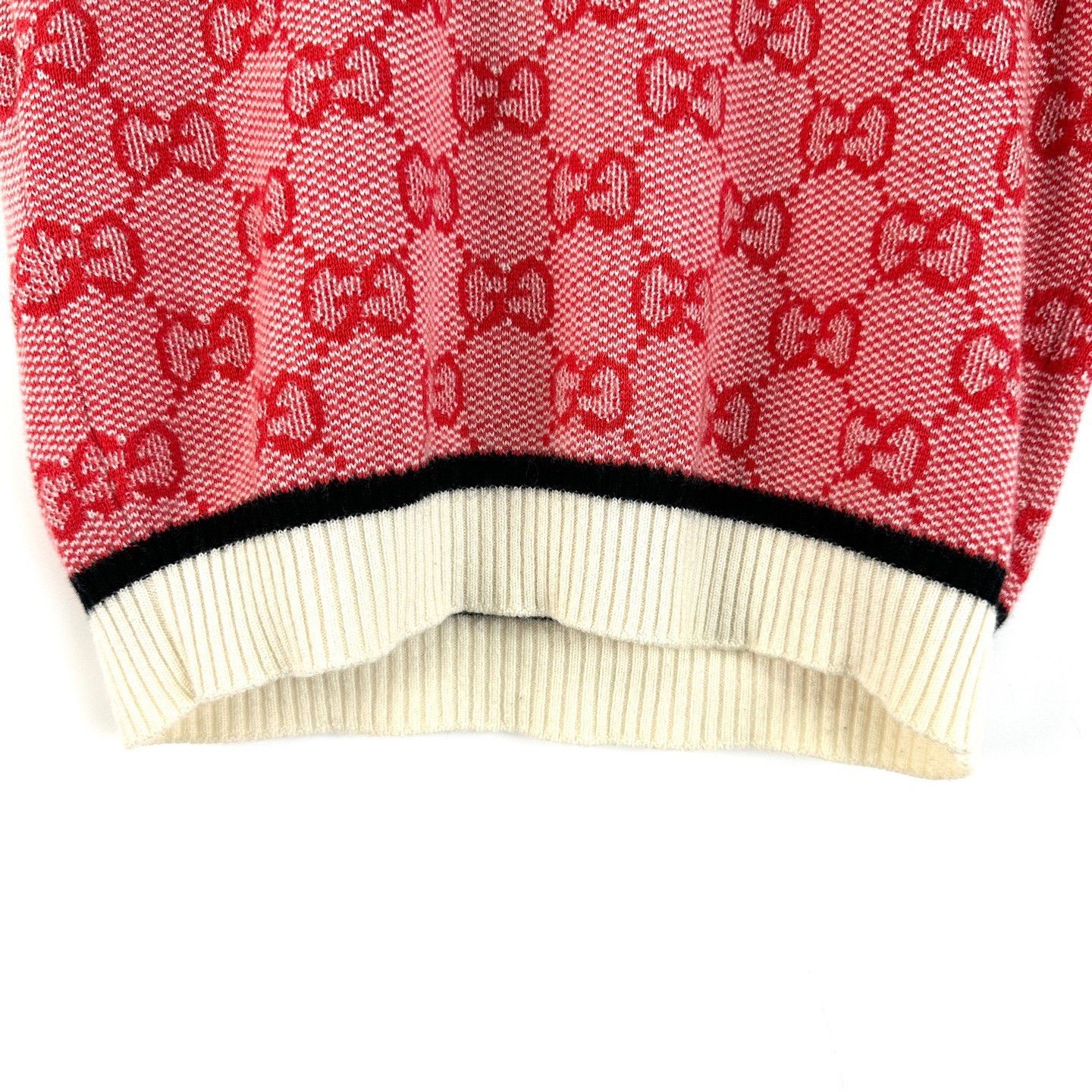 Gucci Gucci Red GG Knit Short Sleeve Size XS / US 0-2 / IT 36-38 - 6 Thumbnail