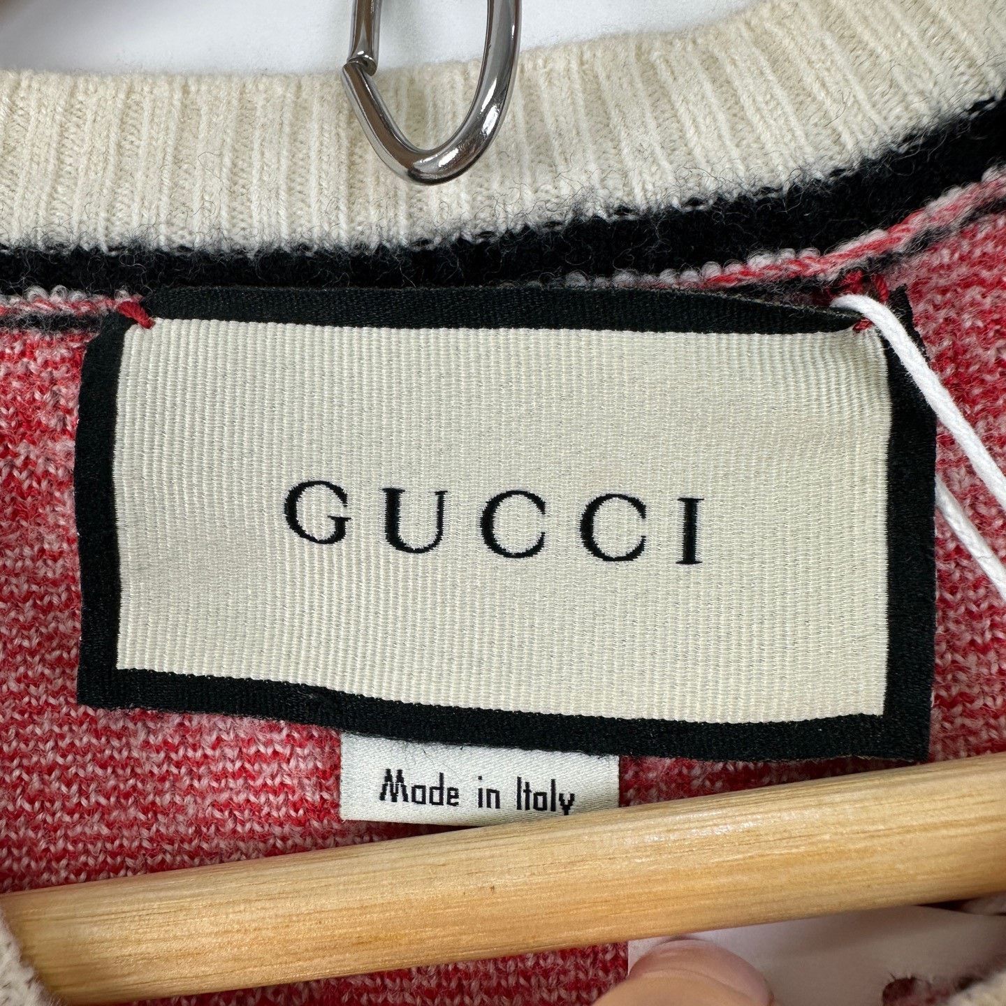 Gucci Gucci Red GG Knit Short Sleeve Size XS / US 0-2 / IT 36-38 - 4 Thumbnail