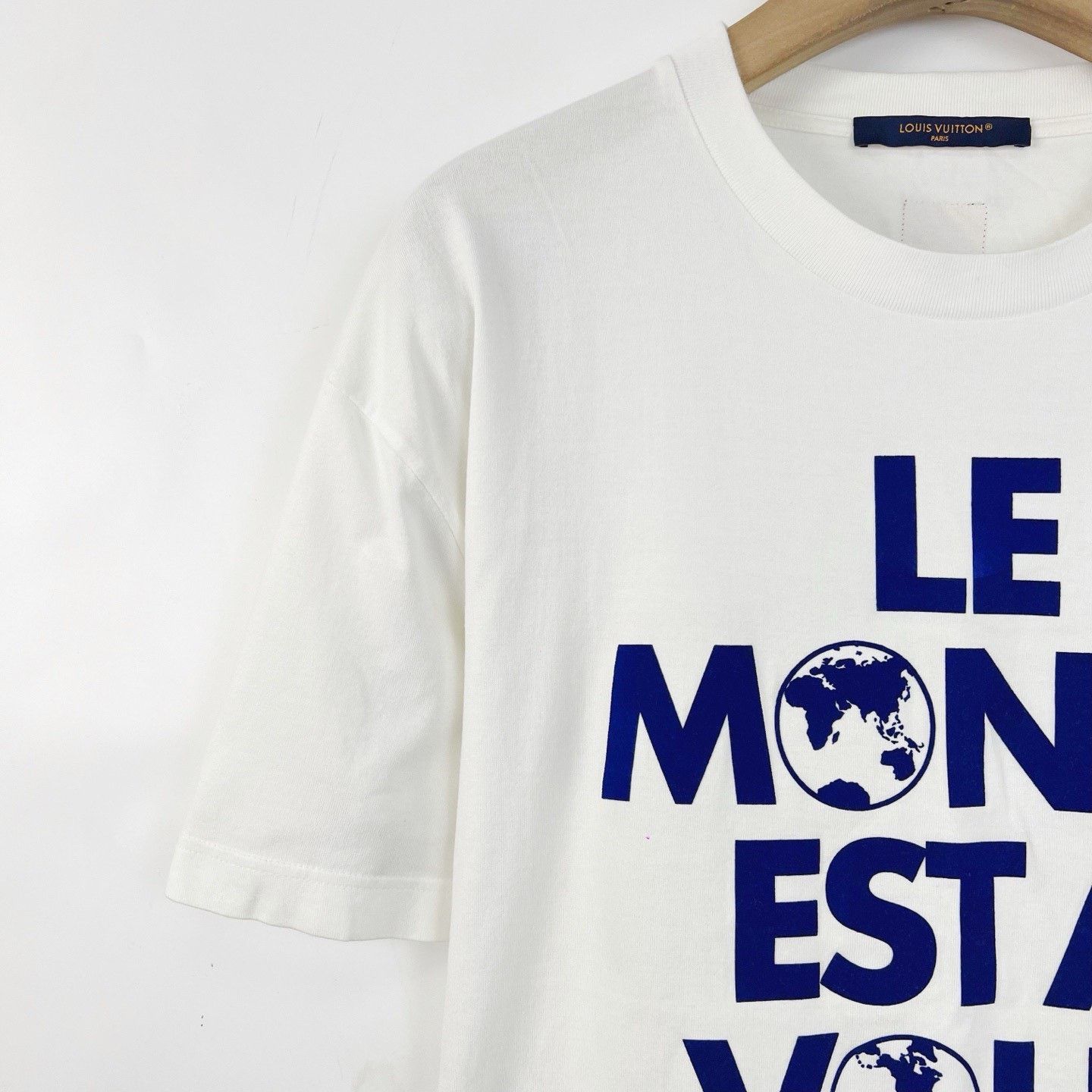 Louis Vuitton LV SS25 White Earth Flocked Print T-shirt Size M / US 6-8 / IT 42-44 - 5 Thumbnail