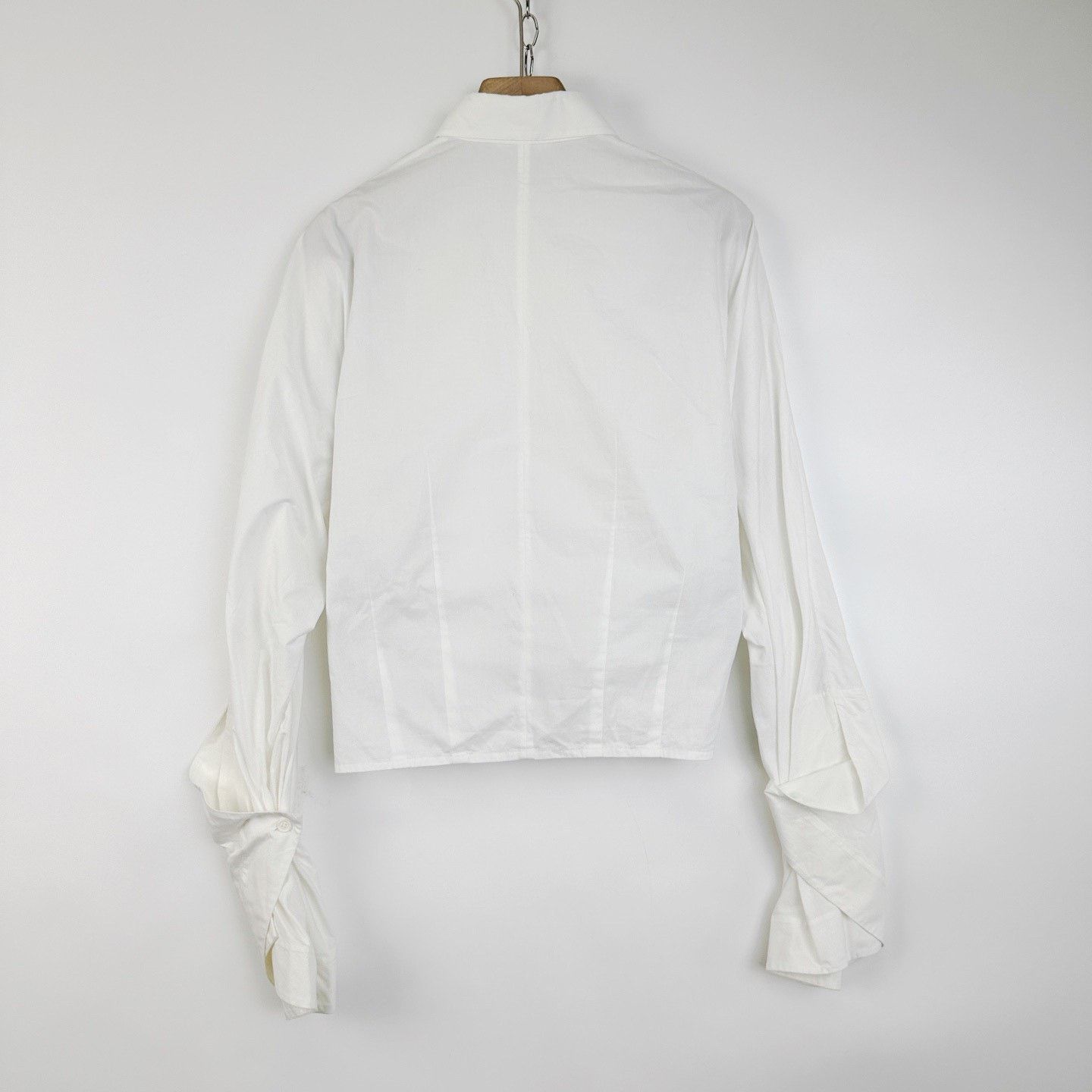 Celine Celine White Stand Collar Zip Shirt Size XS / US 0-2 / IT 36-38 - 2 Thumbnail