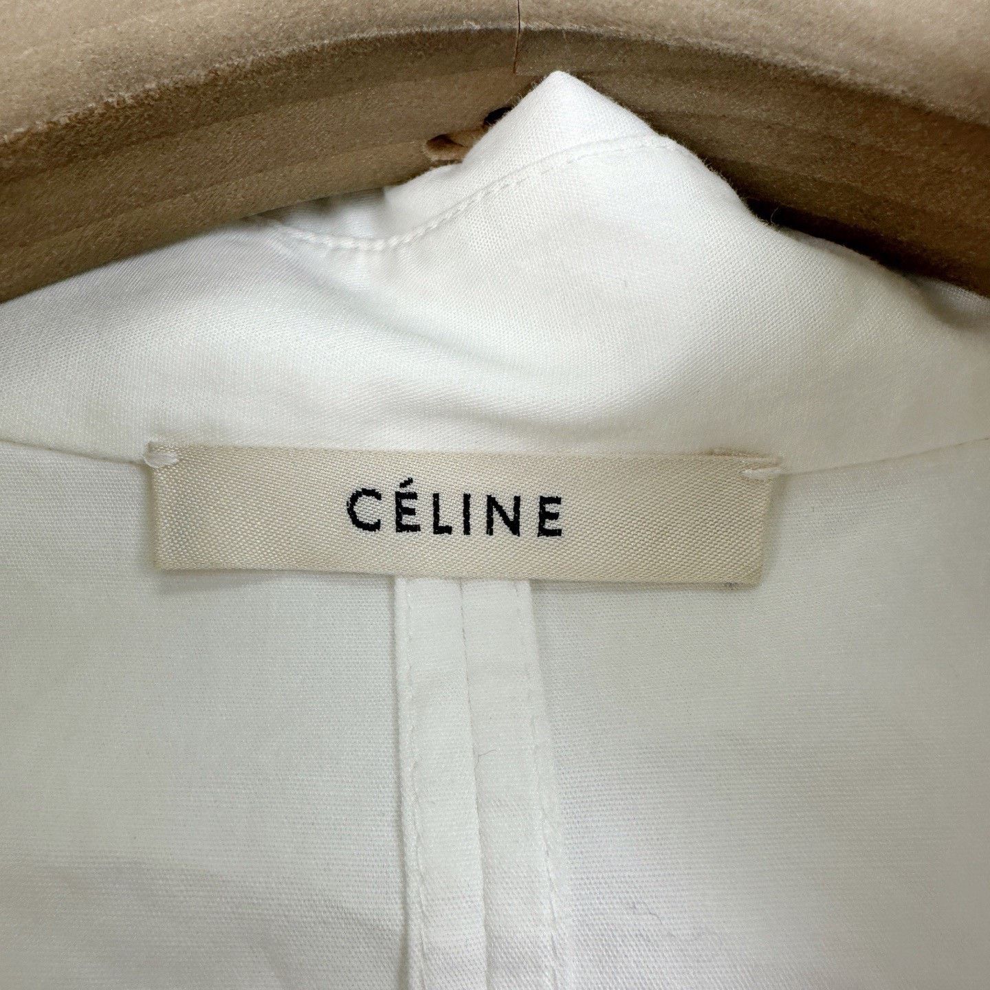 Celine Celine White Stand Collar Zip Shirt Size XS / US 0-2 / IT 36-38 - 4 Thumbnail