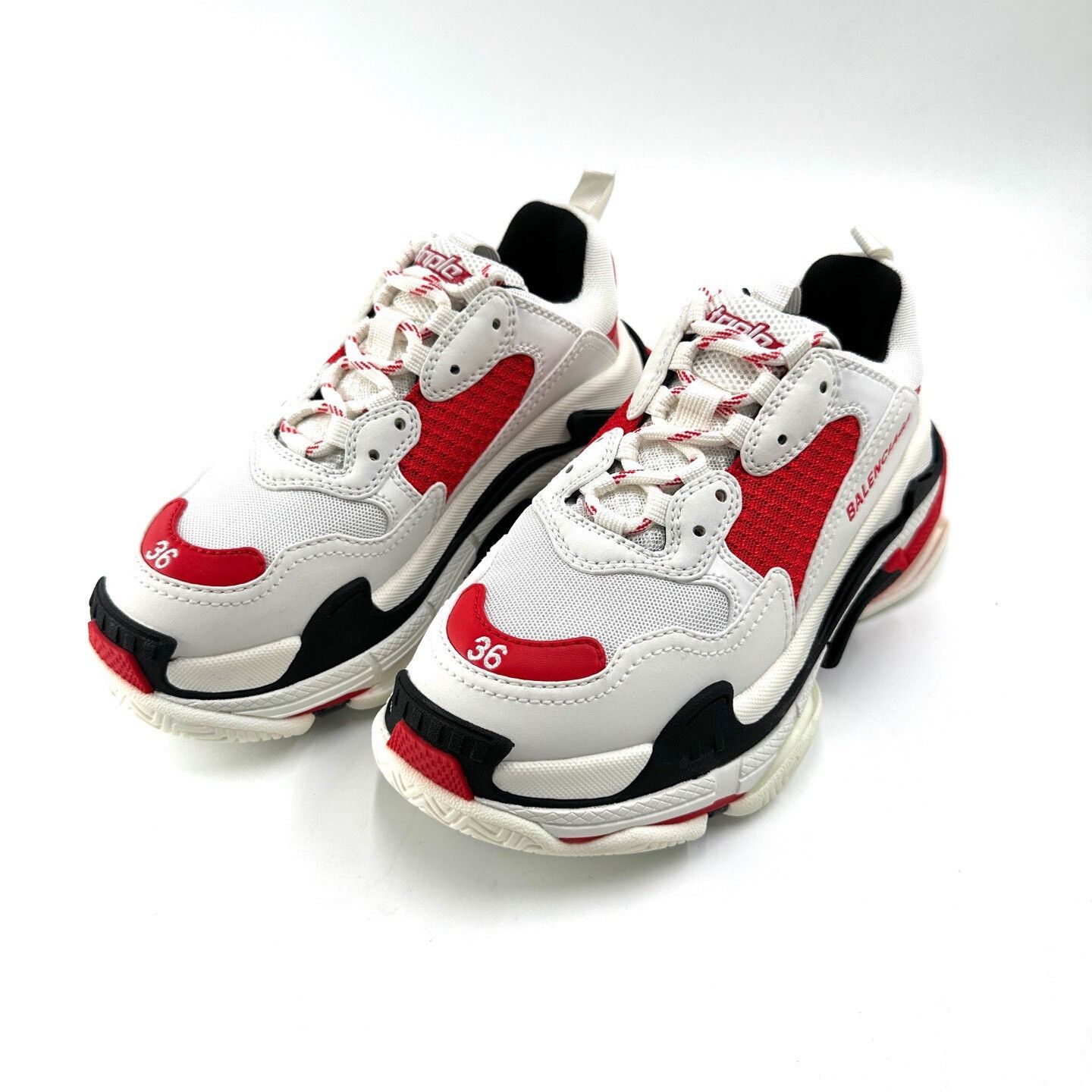 Balenciaga Balenciaga Triple Gray Red Women's Dad Shoes 36 Size US 5 / IT 35 - 2 Thumbnail