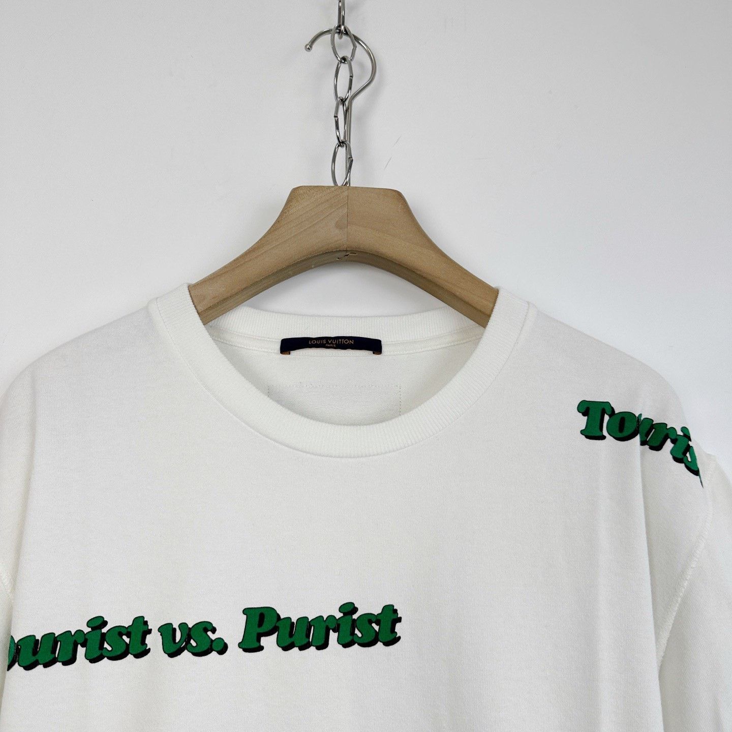 Louis Vuitton LV White Letter Print Crewneck T-shirt Size US L / EU 52-54 / 3 - 3 Thumbnail