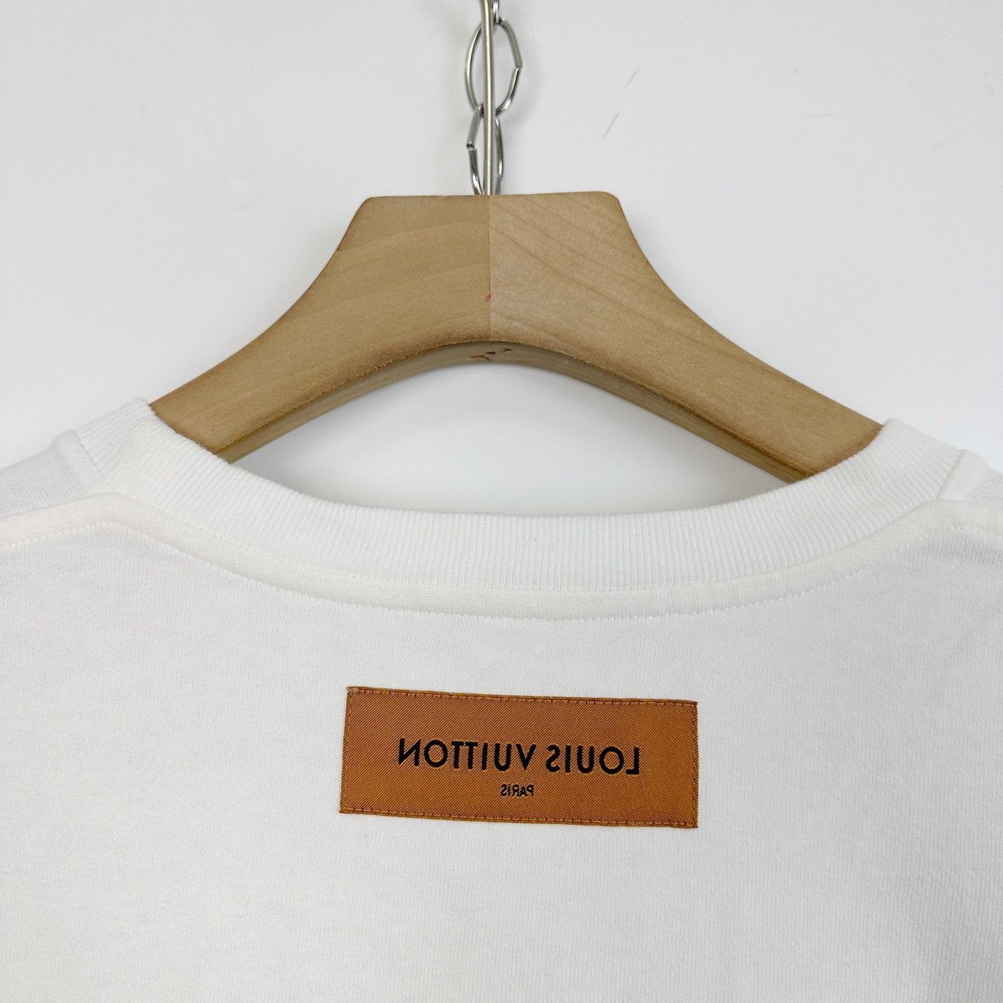 Louis Vuitton LV White Letter Print Crewneck T-shirt Size US L / EU 52-54 / 3 - 6 Thumbnail