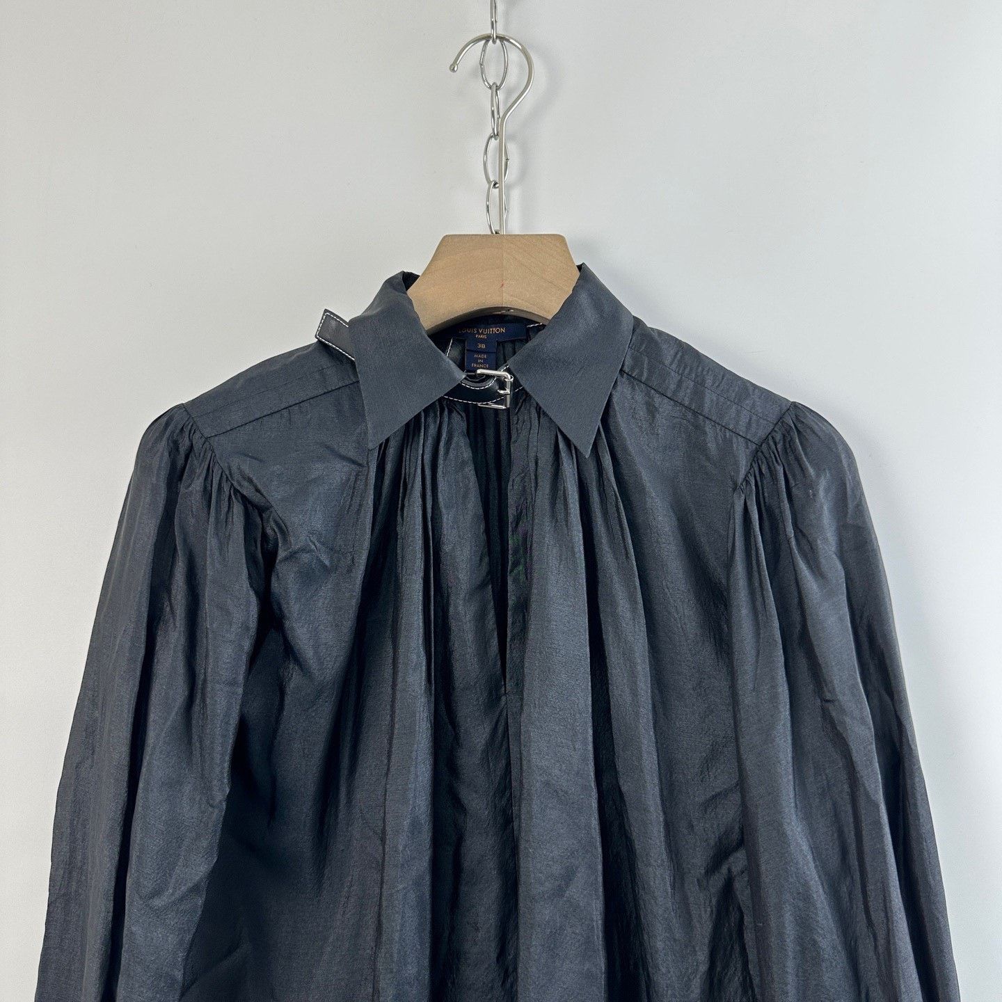 Louis Vuitton LV Black Loose Thin Long-sleeve Shirt Size S / US 4 / IT 40 - 3 Thumbnail