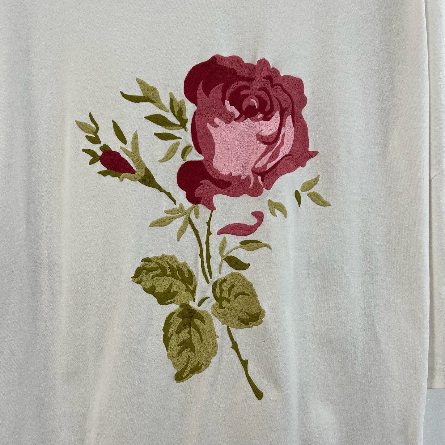 Dior Dior White Rose Embroidered Short Sleeve Size XXL / US 16-18 / IT 52-54 - 5 Thumbnail