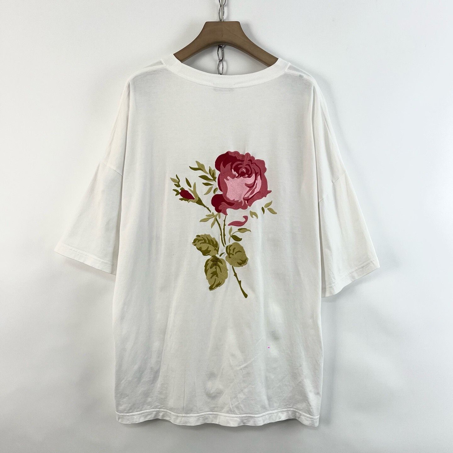 Dior Dior White Rose Embroidered Short Sleeve Size XXL / US 16-18 / IT 52-54 - 2 Thumbnail