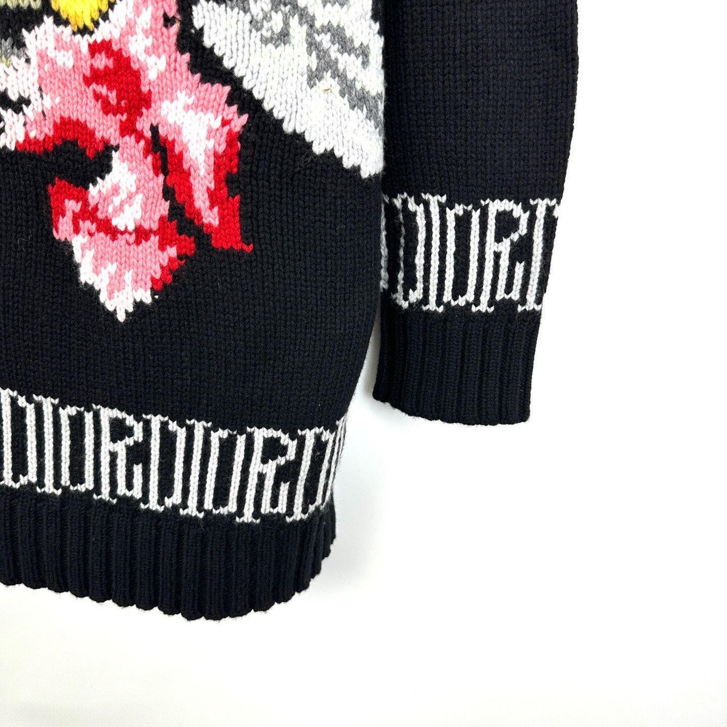 Dior Dior x Stussy Floral Wool Long Knit Sweater Size US XXS / EU 40 - 6 Thumbnail