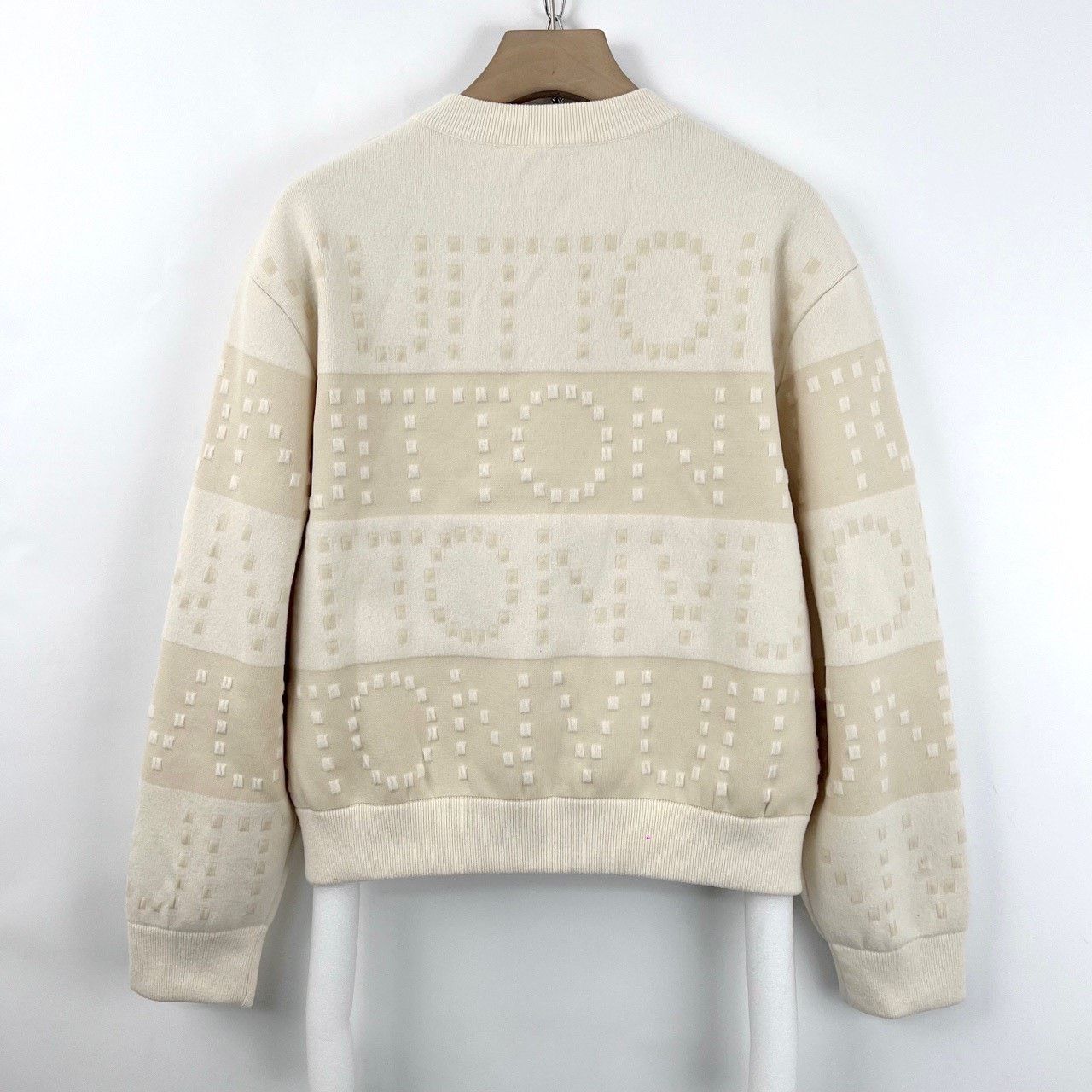 Louis Vuitton LV Gold Buckle Beige Stripe Logo Knit Sweater Size S / US 4 / IT 40 - 2 Thumbnail