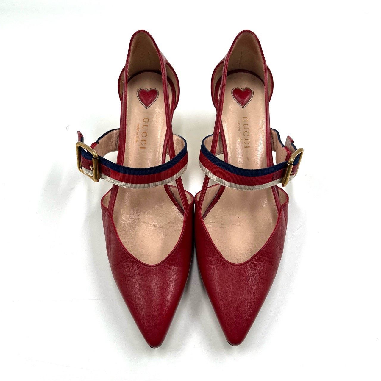 Gucci Gucci Red Pointed Toe Bamboo Heels Size US 4 / IT 34 - 2 Thumbnail