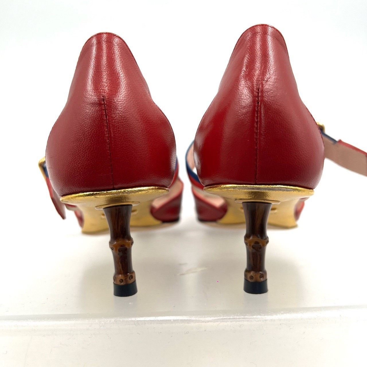 Gucci Gucci Red Pointed Toe Bamboo Heels Size US 4 / IT 34 - 5 Thumbnail