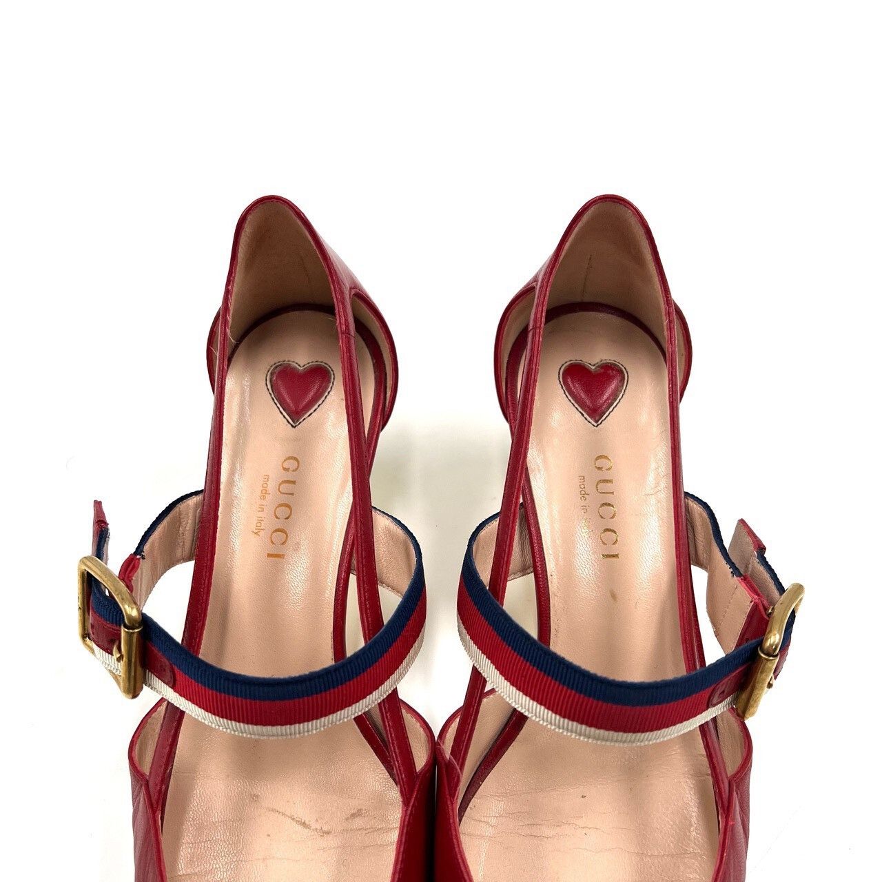 Gucci Gucci Red Pointed Toe Bamboo Heels Size US 4 / IT 34 - 4 Thumbnail